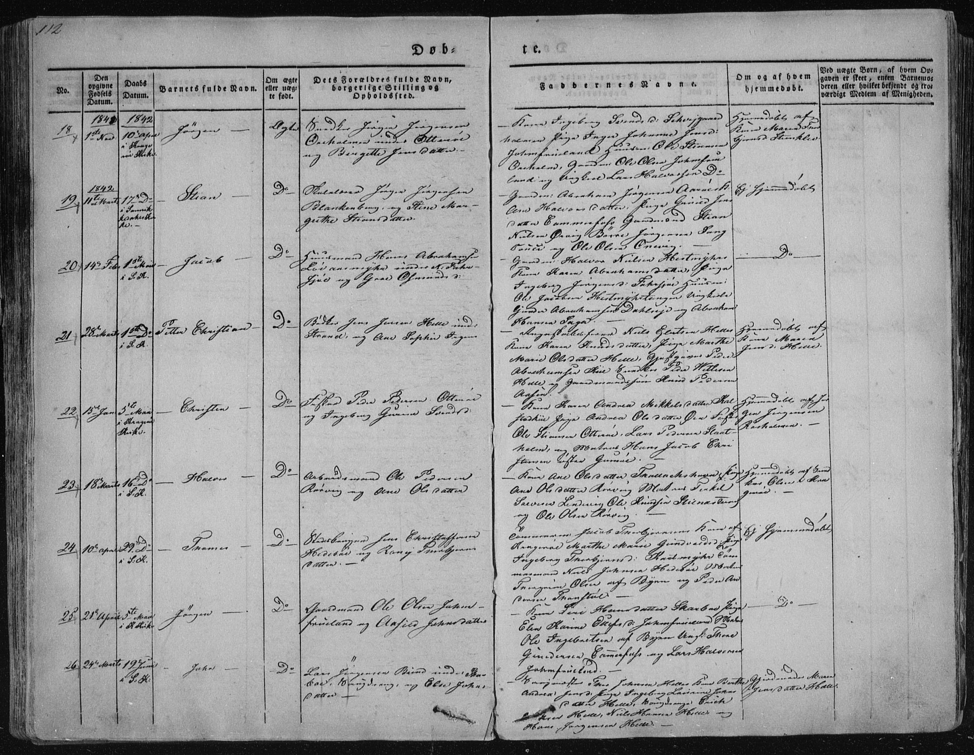 Sannidal kirkebøker, SAKO/A-296/F/Fa/L0006: Parish register (official) no. 6, 1831-1847, p. 112