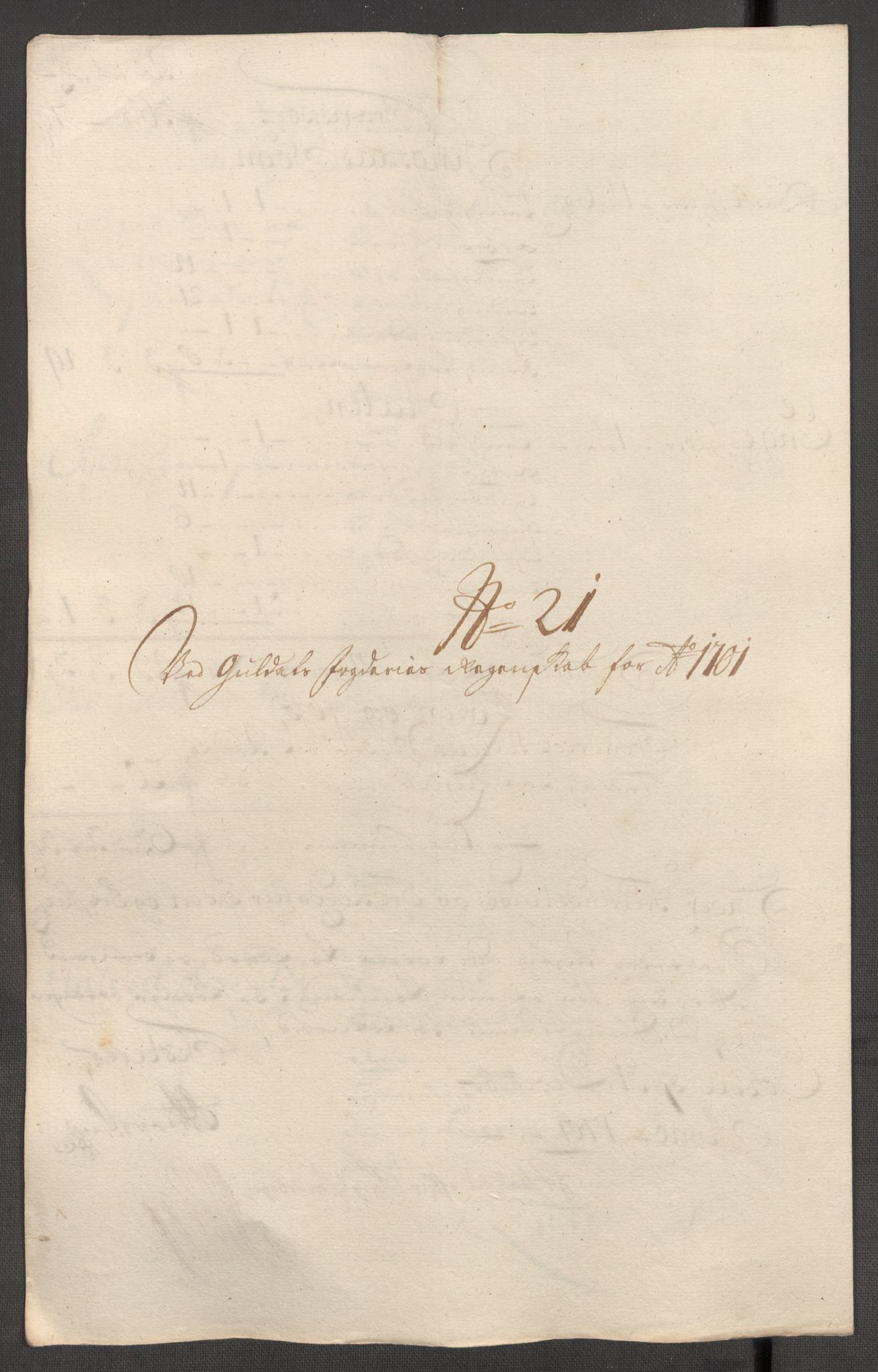 Rentekammeret inntil 1814, Reviderte regnskaper, Fogderegnskap, AV/RA-EA-4092/R60/L3951: Fogderegnskap Orkdal og Gauldal, 1701, p. 309