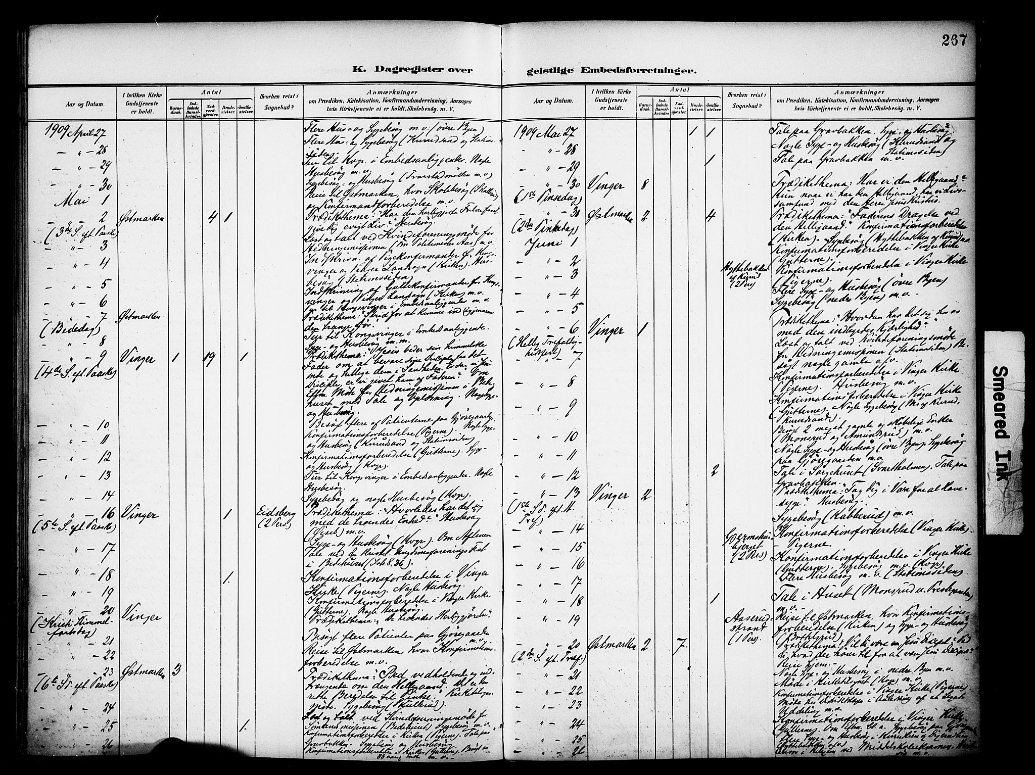 Vinger prestekontor, AV/SAH-PREST-024/H/Ha/Haa/L0016: Parish register (official) no. 16, 1898-1920, p. 267