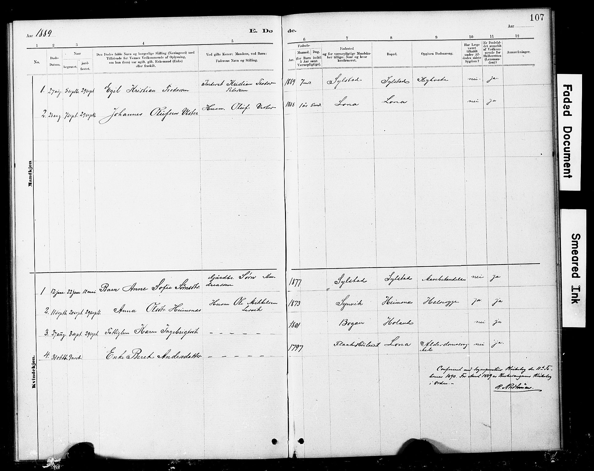 Ministerialprotokoller, klokkerbøker og fødselsregistre - Nord-Trøndelag, SAT/A-1458/783/L0661: Parish register (copy) no. 783C01, 1878-1893, p. 107