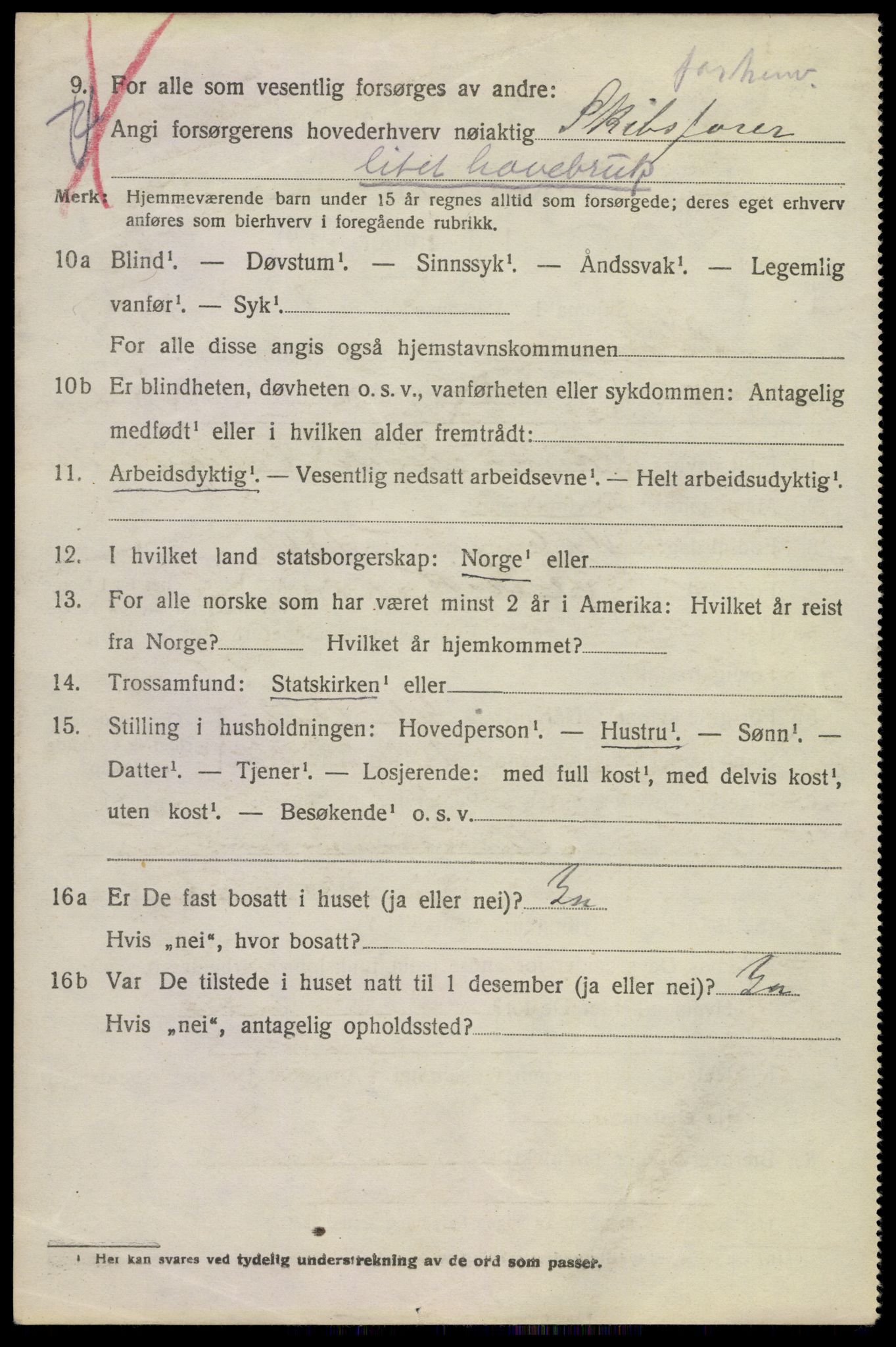 SAKO, 1920 census for Strømm, 1920, p. 2504