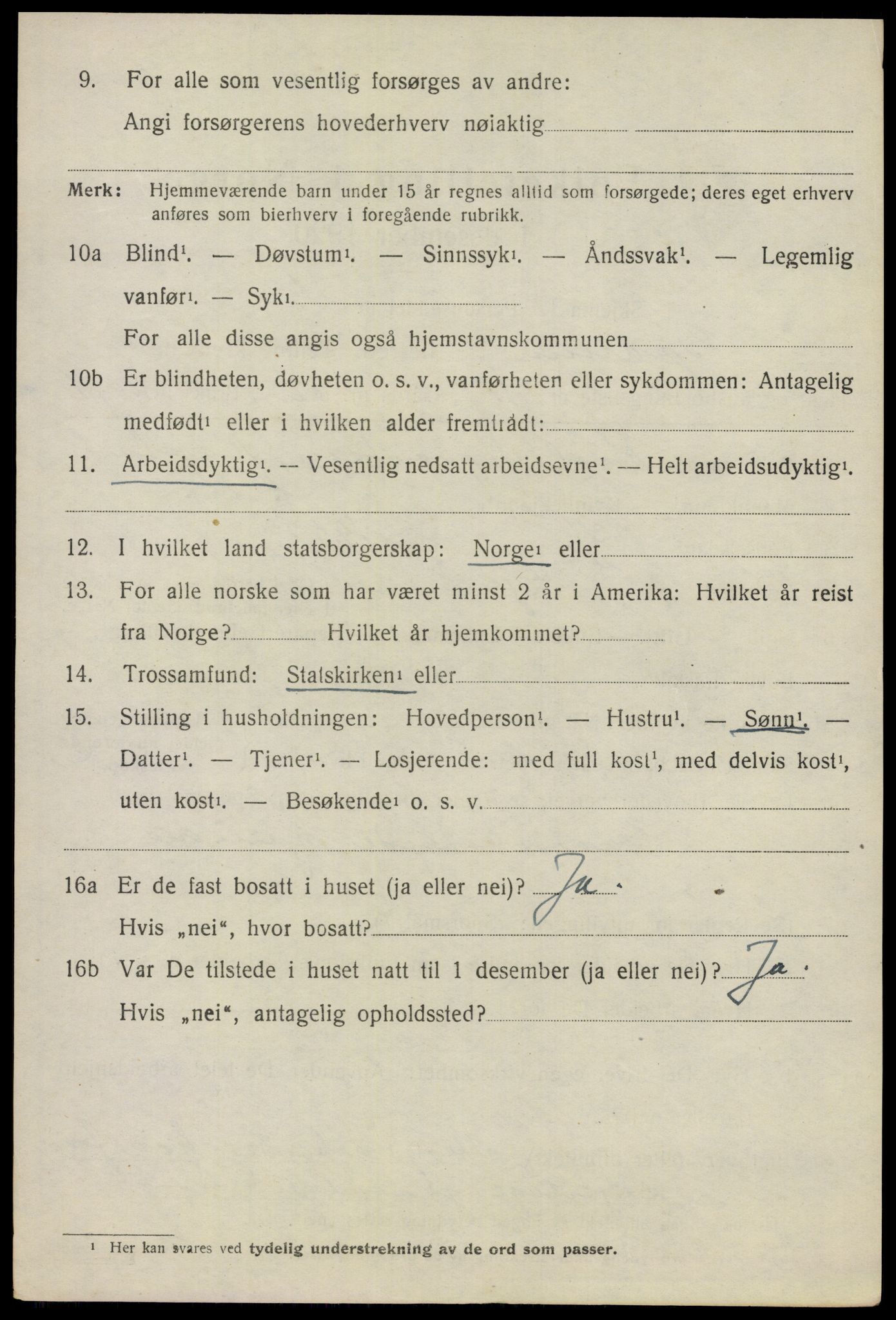 SAO, 1920 census for Gjerdrum, 1920, p. 2383