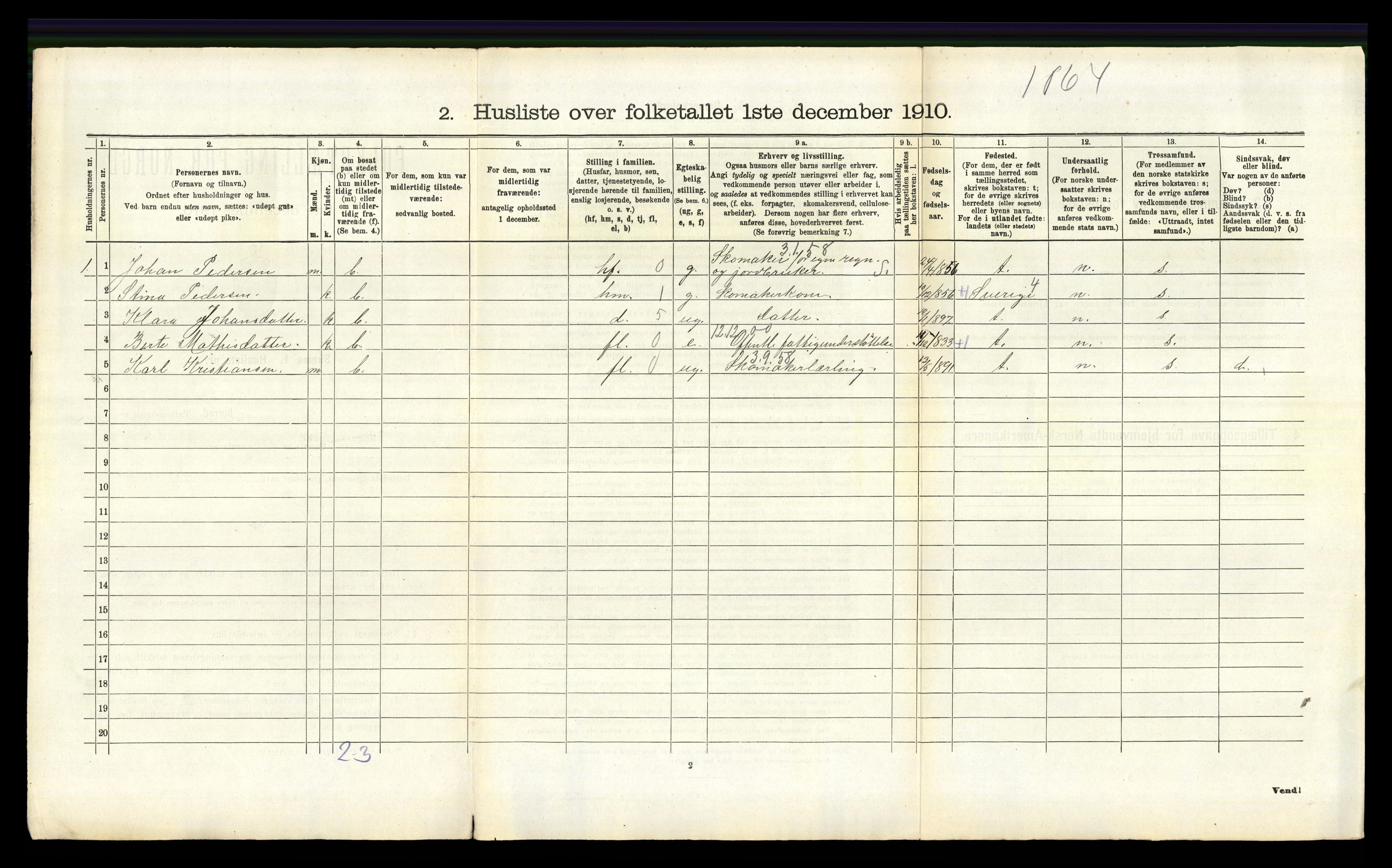 RA, 1910 census for Våle, 1910, p. 409