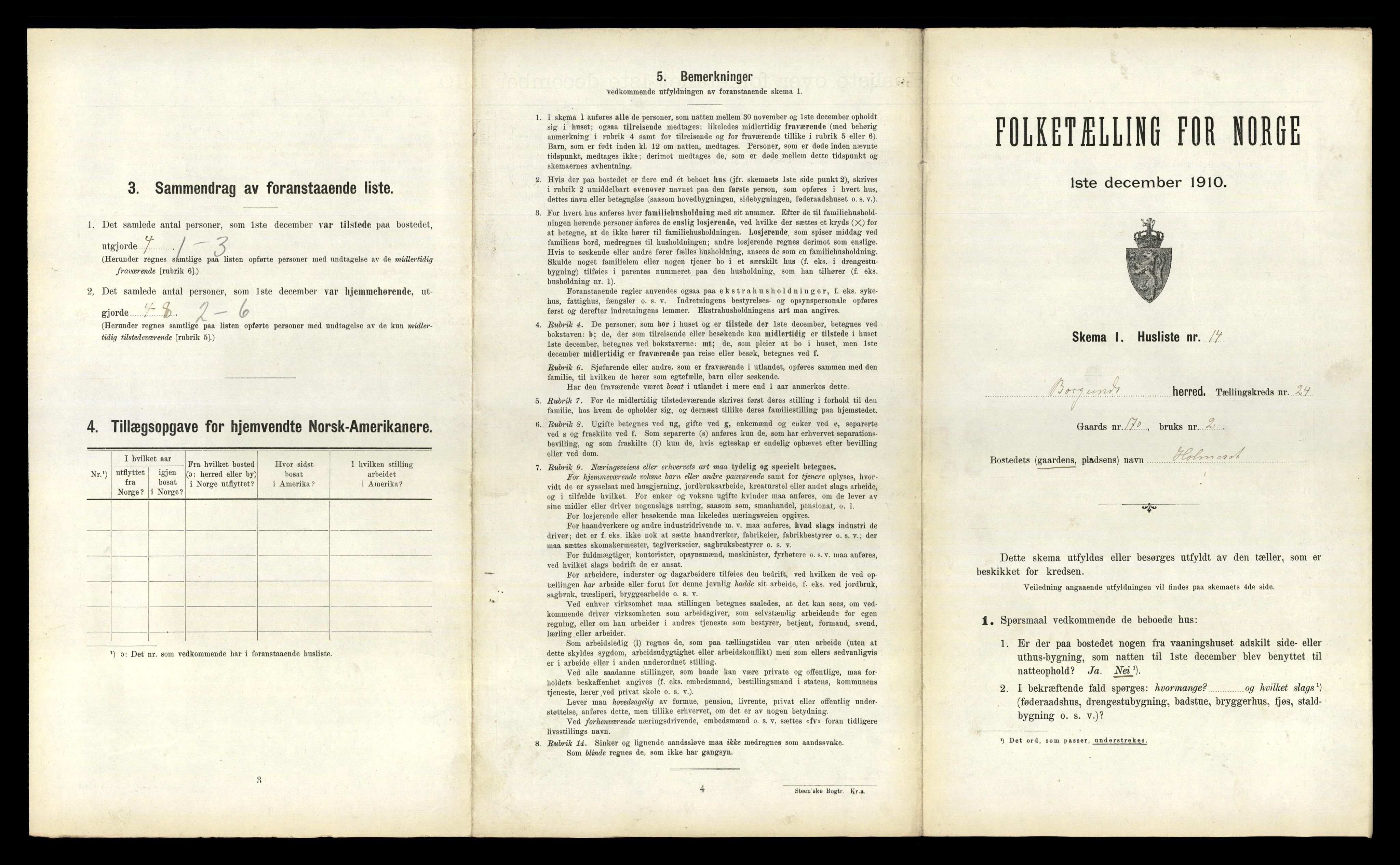 RA, 1910 census for Borgund, 1910, p. 1821