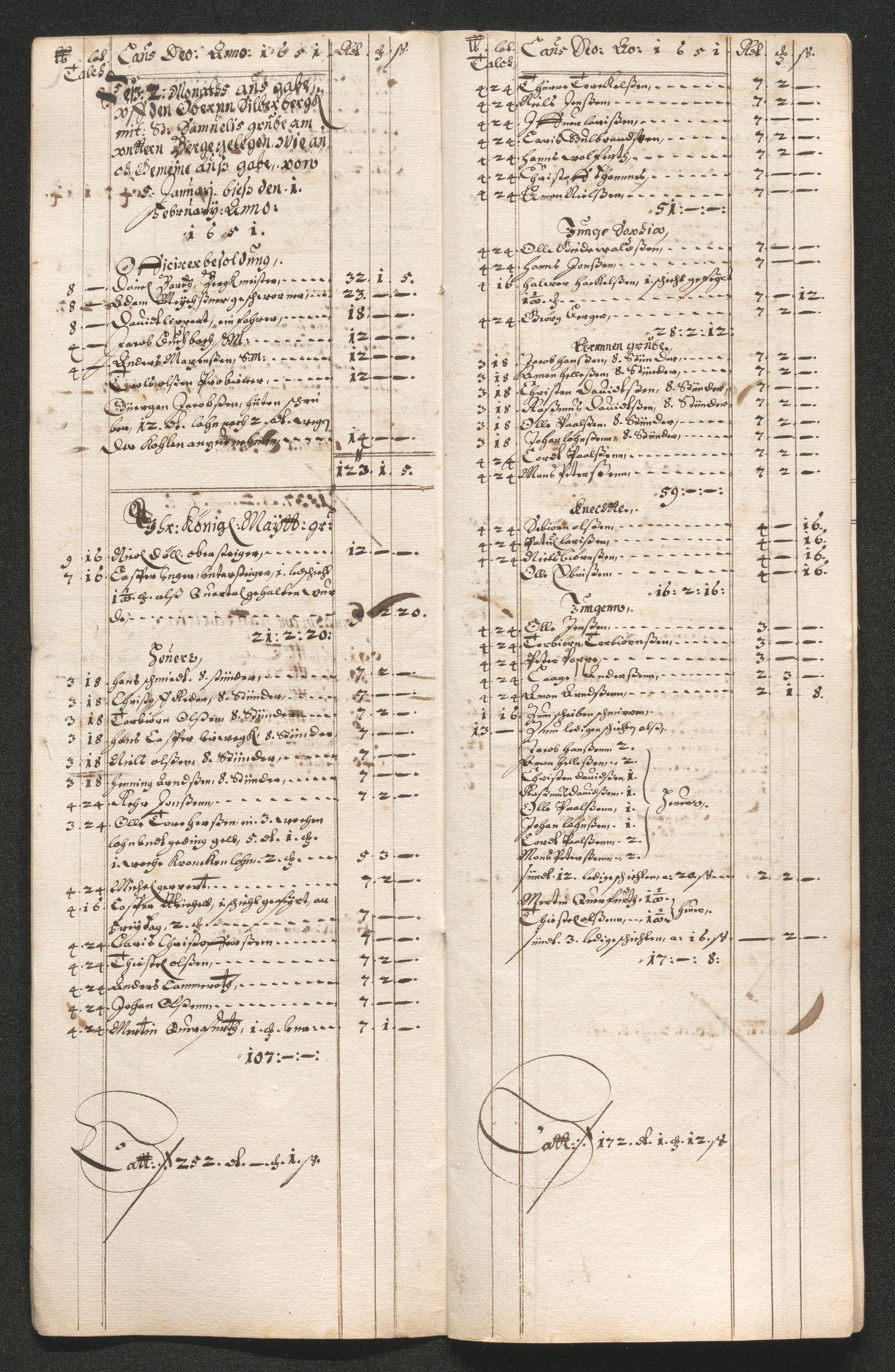 Kongsberg Sølvverk 1623-1816, AV/SAKO-EA-3135/001/D/Dc/Dcd/L0034: Utgiftsregnskap for gruver m.m. , 1651-1659, p. 28