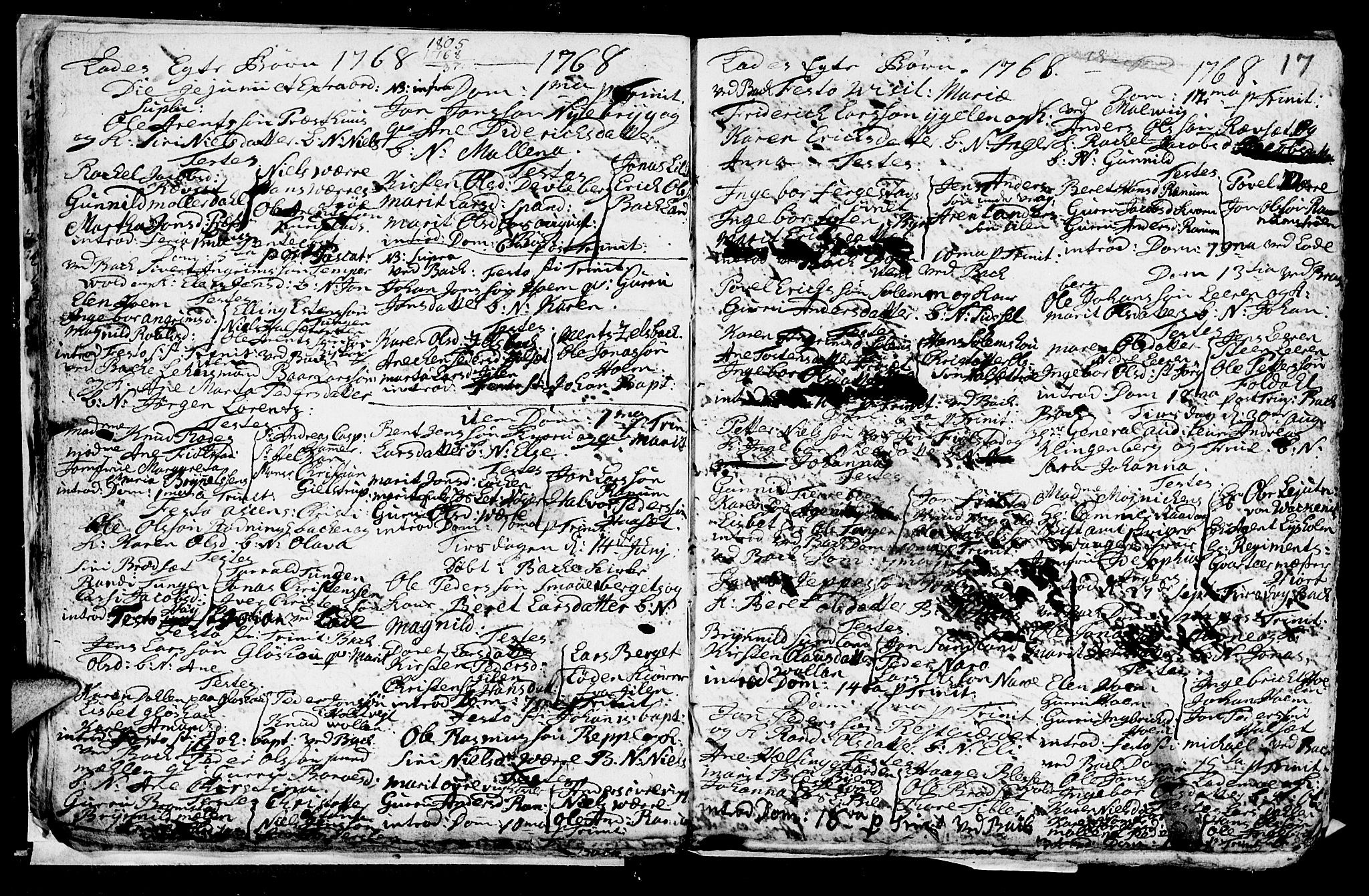 Ministerialprotokoller, klokkerbøker og fødselsregistre - Sør-Trøndelag, SAT/A-1456/606/L0305: Parish register (copy) no. 606C01, 1757-1819, p. 17