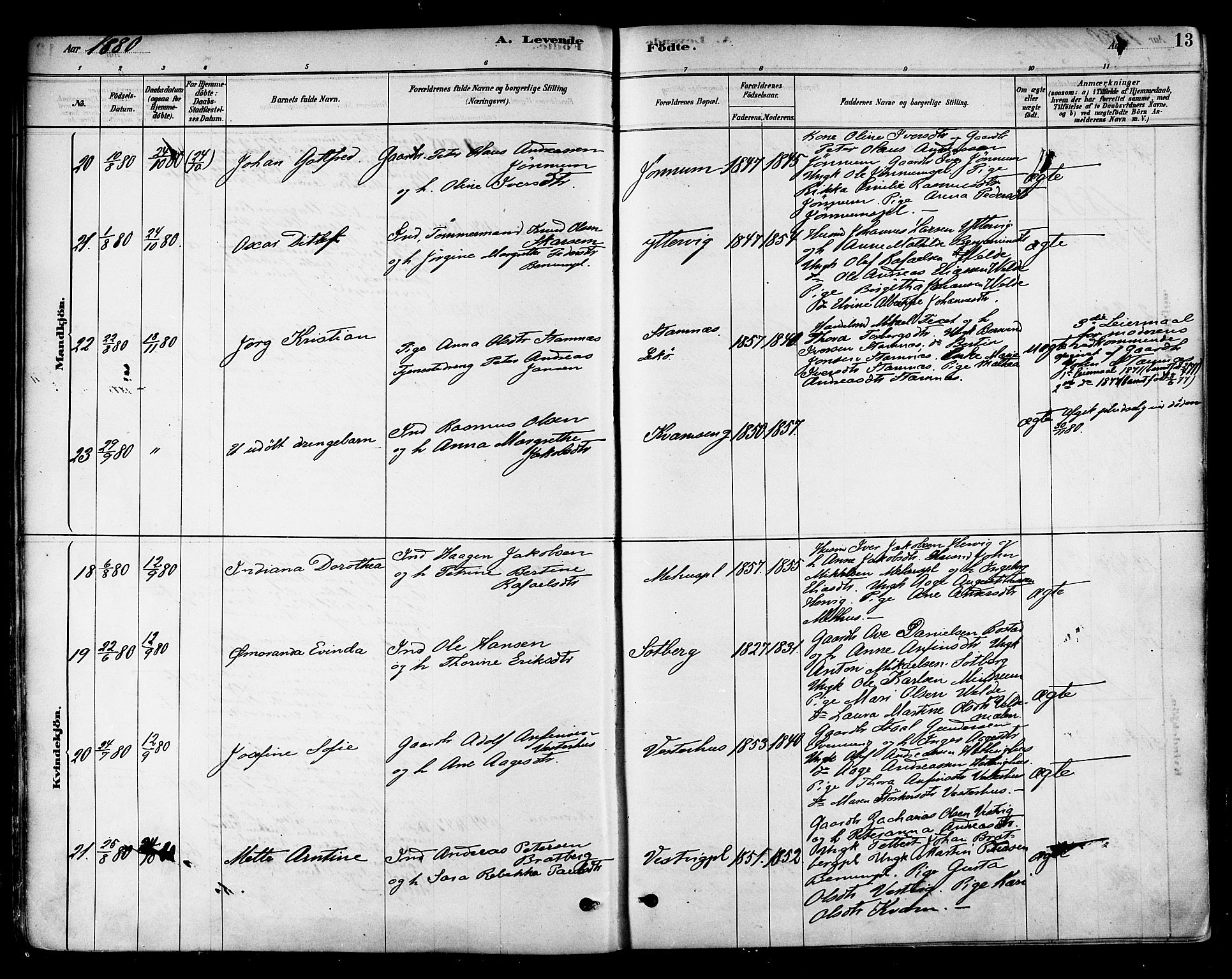 Ministerialprotokoller, klokkerbøker og fødselsregistre - Nord-Trøndelag, SAT/A-1458/741/L0395: Parish register (official) no. 741A09, 1878-1888, p. 13
