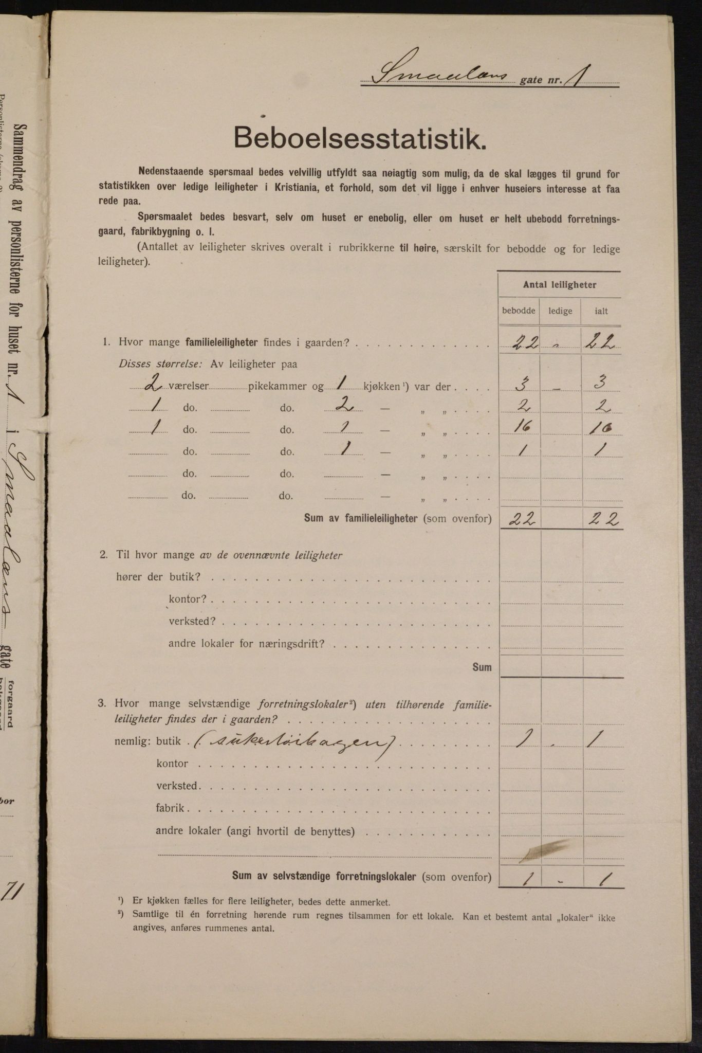 OBA, Municipal Census 1913 for Kristiania, 1913, p. 97711