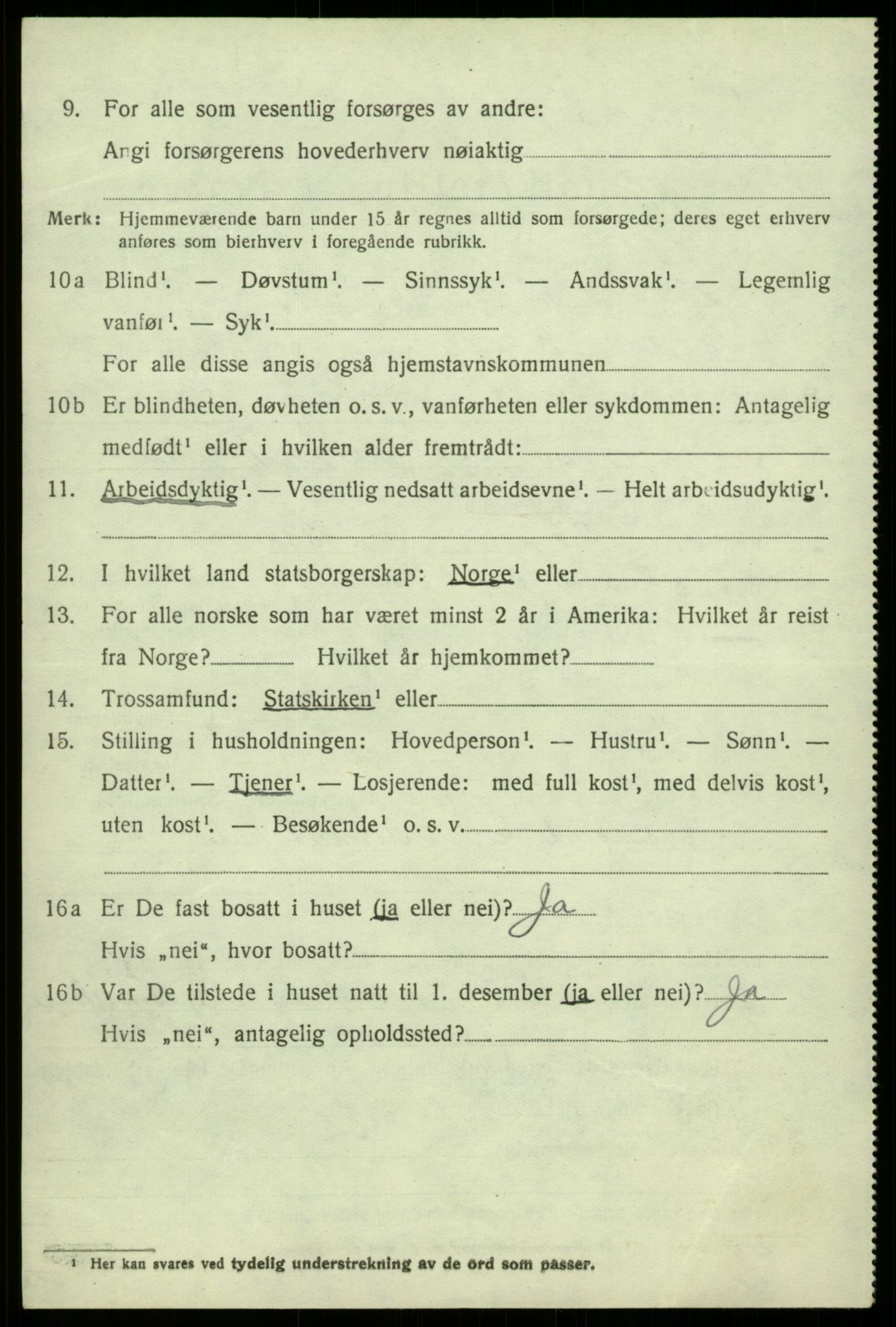 SAB, 1920 census for Kvam, 1920, p. 2004