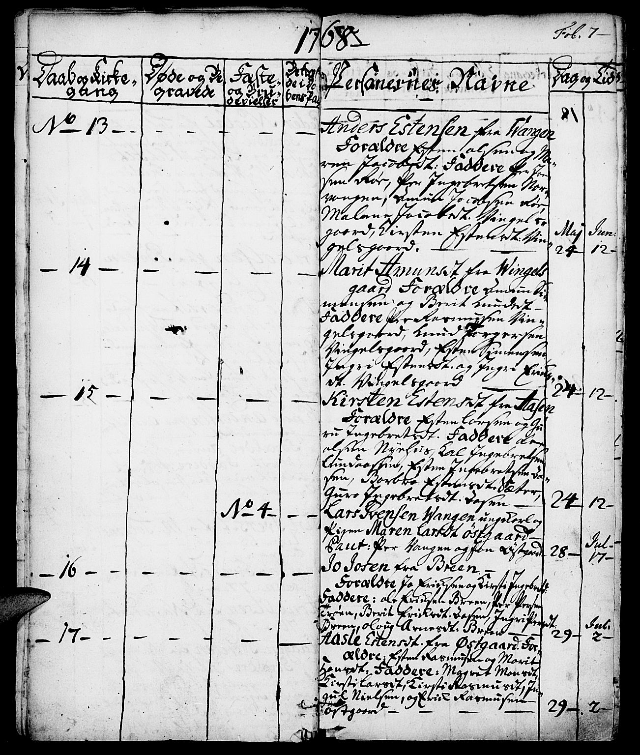 Tolga prestekontor, AV/SAH-PREST-062/K/L0002: Parish register (official) no. 2, 1768-1786, p. 7