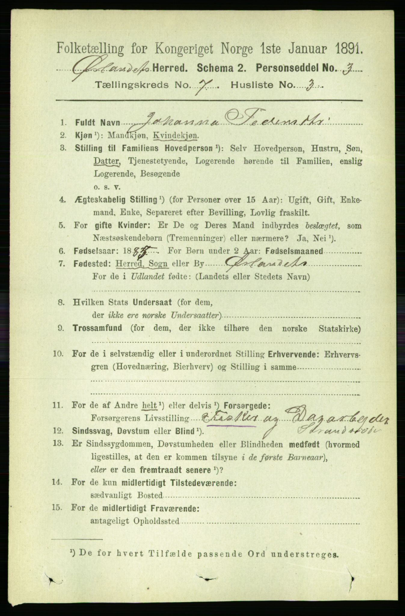 RA, 1891 census for 1621 Ørland, 1891, p. 2479