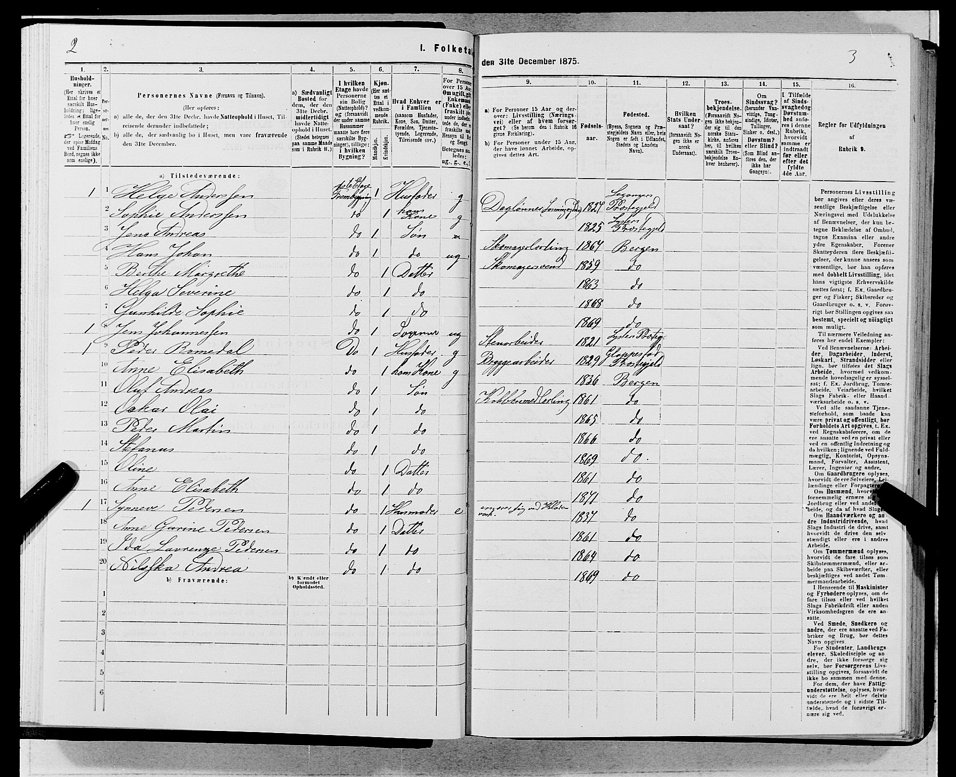 SAB, 1875 census for 1301 Bergen, 1875, p. 4947