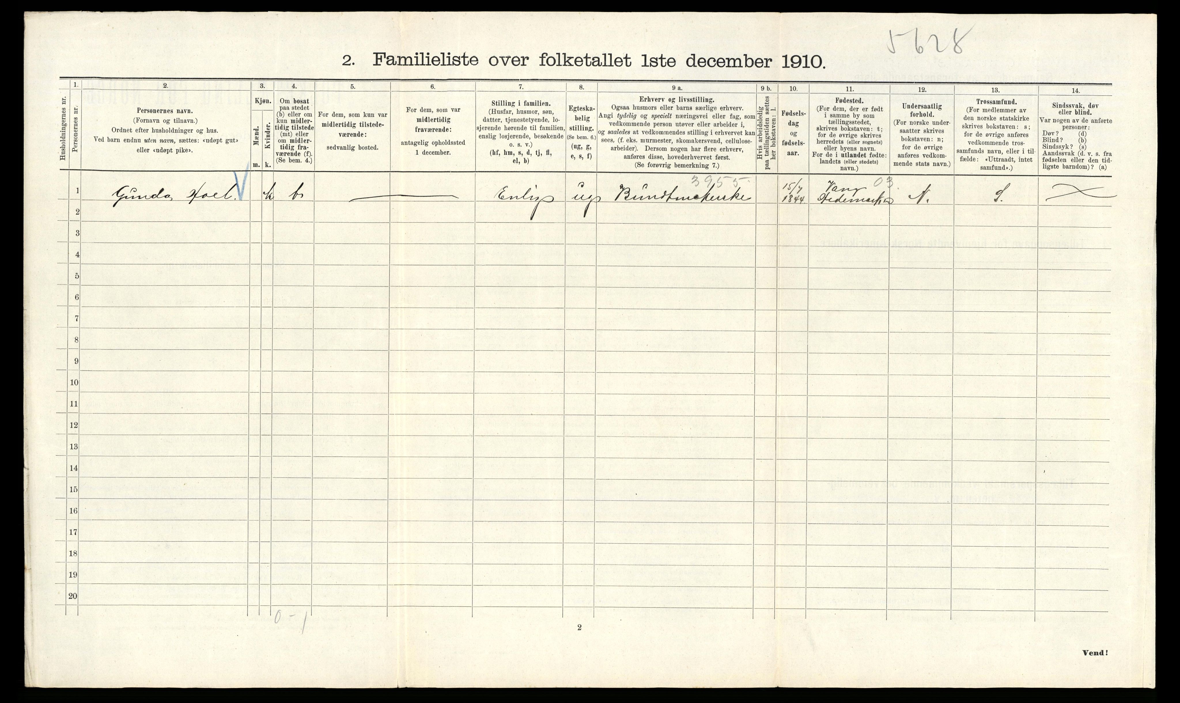 RA, 1910 census for Kristiania, 1910, p. 91744