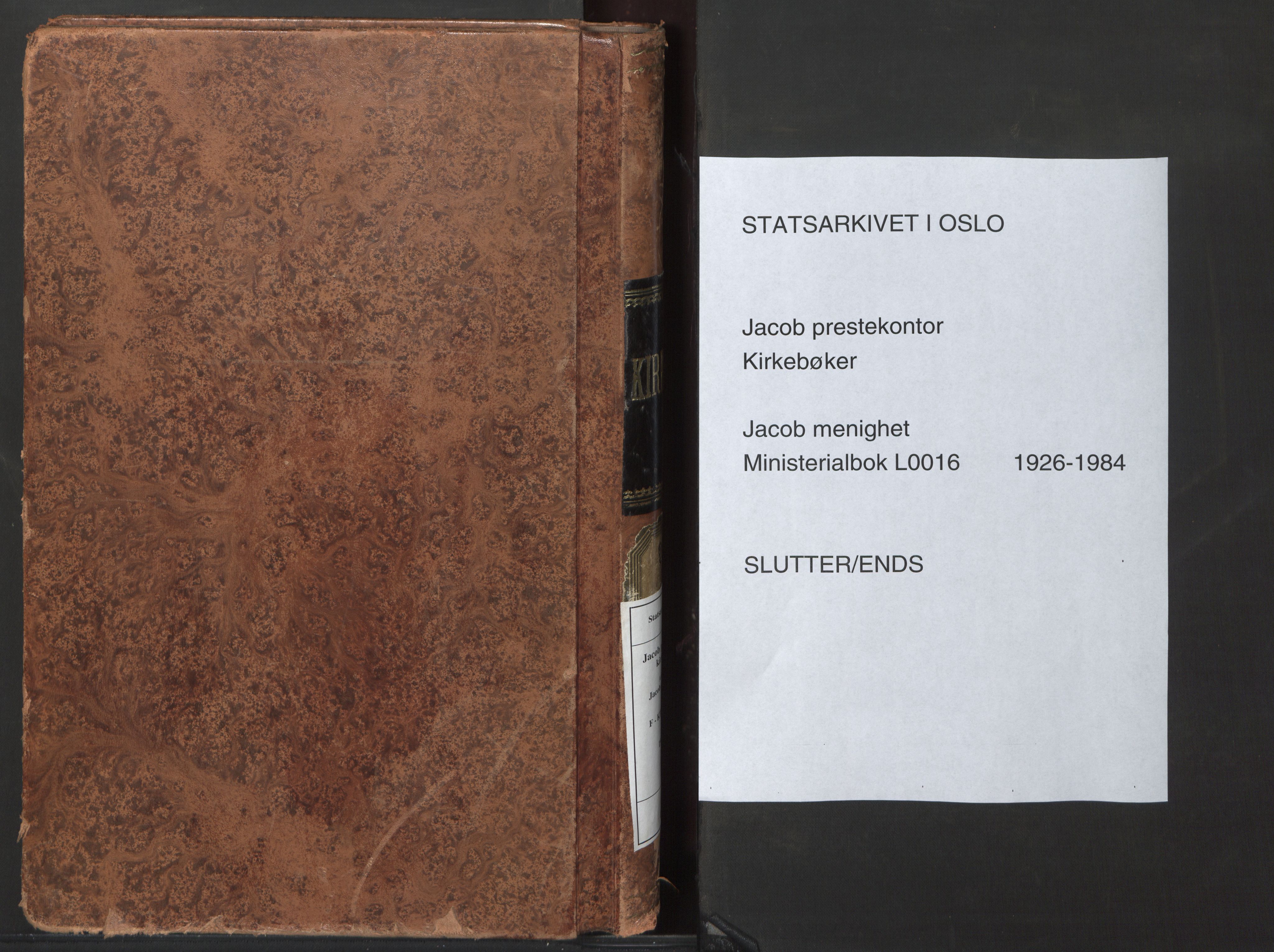 Jakob prestekontor Kirkebøker, SAO/A-10850/F/Fa/L0016: Parish register (official) no. 16, 1926-1984