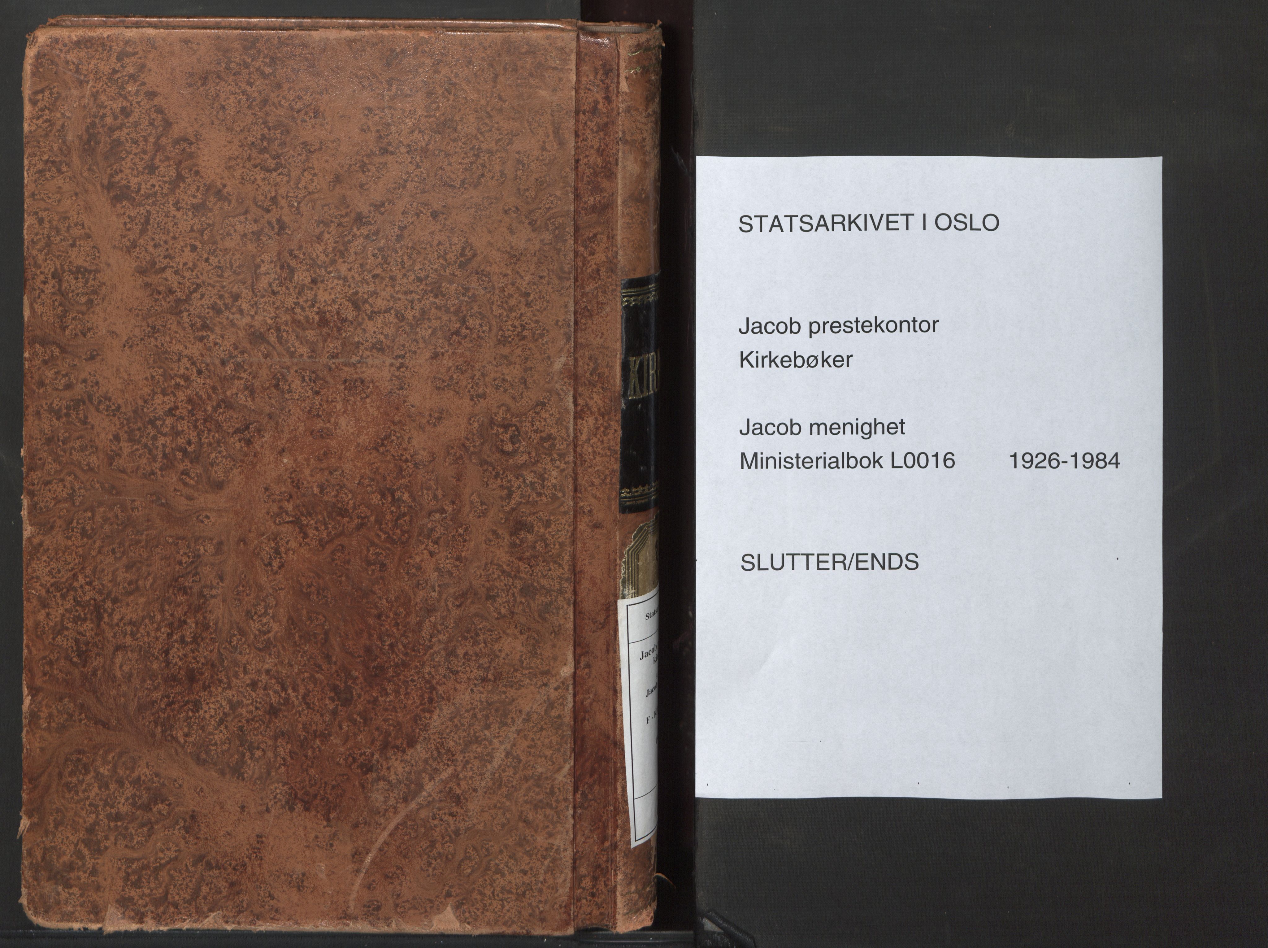 Jakob prestekontor Kirkebøker, AV/SAO-A-10850/F/Fa/L0016: Parish register (official) no. 16, 1926-1984