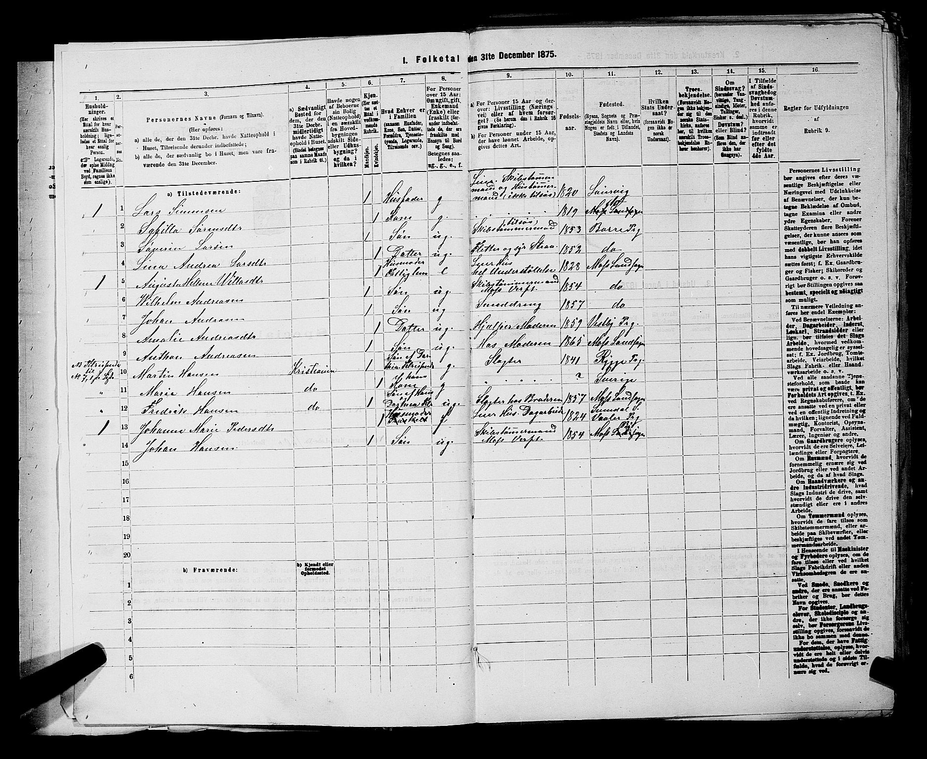 RA, 1875 census for 0194L Moss/Moss, 1875, p. 18