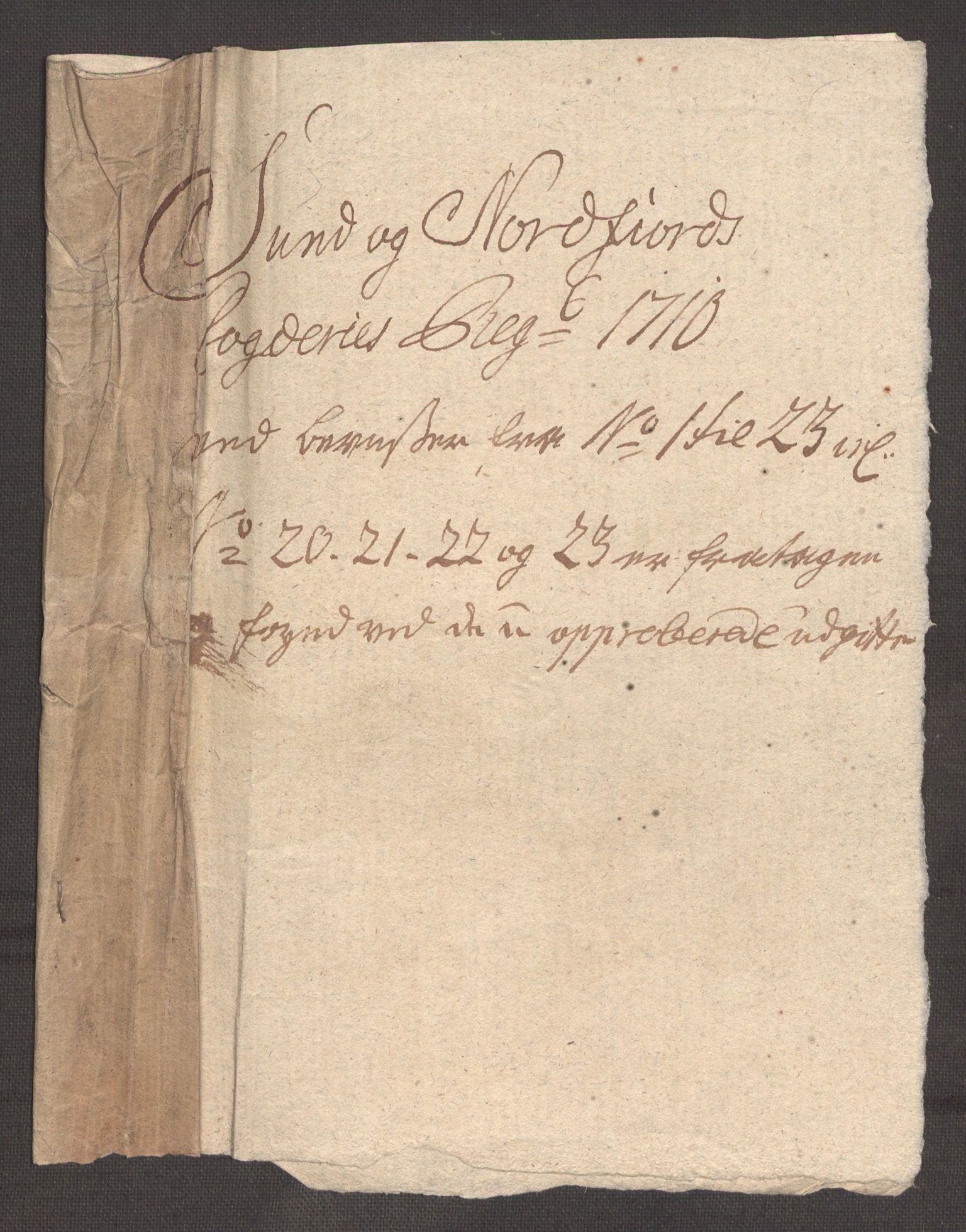 Rentekammeret inntil 1814, Reviderte regnskaper, Fogderegnskap, RA/EA-4092/R53/L3433: Fogderegnskap Sunn- og Nordfjord, 1710-1711, p. 4
