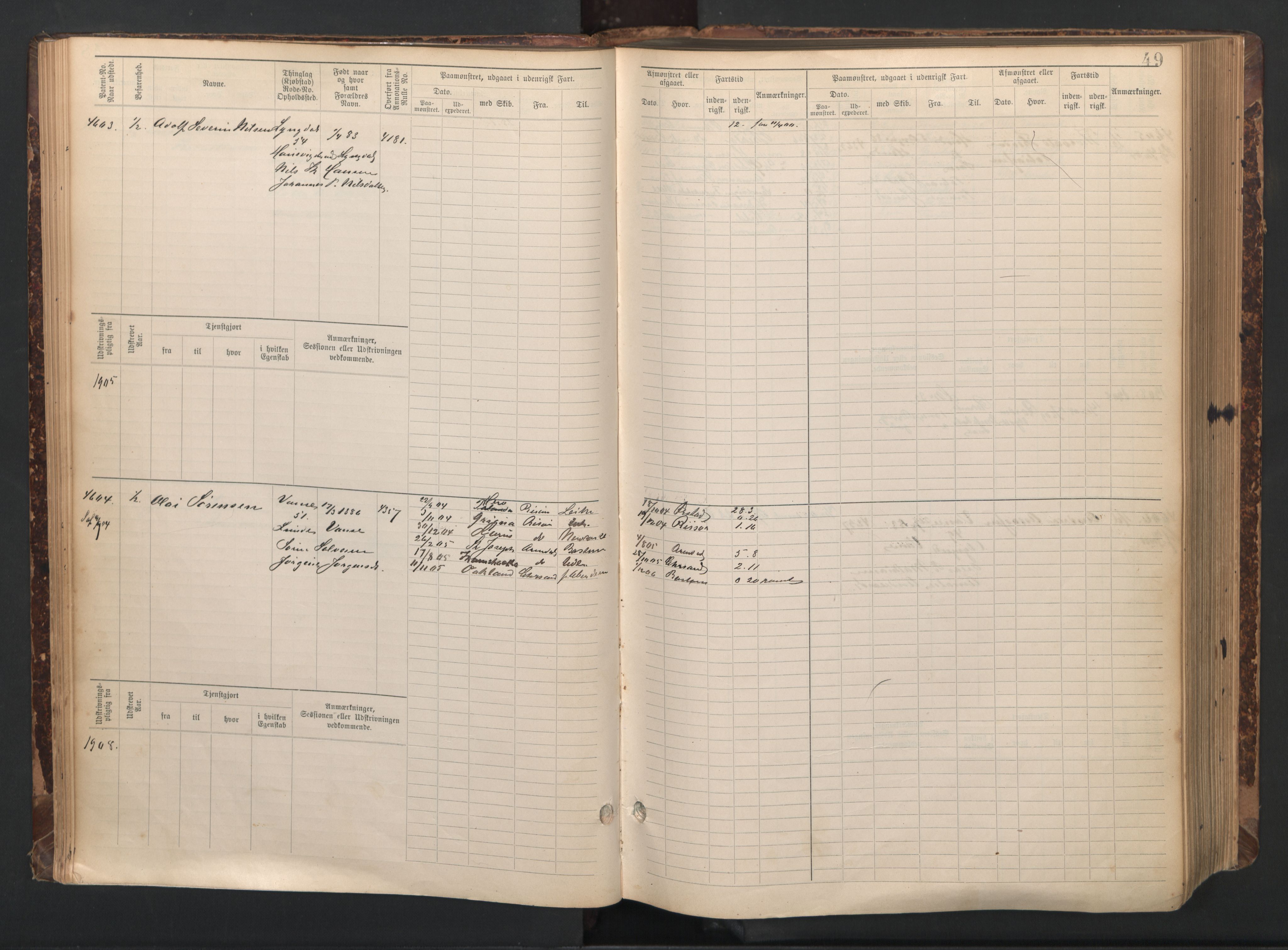 Farsund mønstringskrets, AV/SAK-2031-0017/F/Fb/L0021: Hovedrulle nr 4507-5268, Z-13, 1900-1948, p. 55