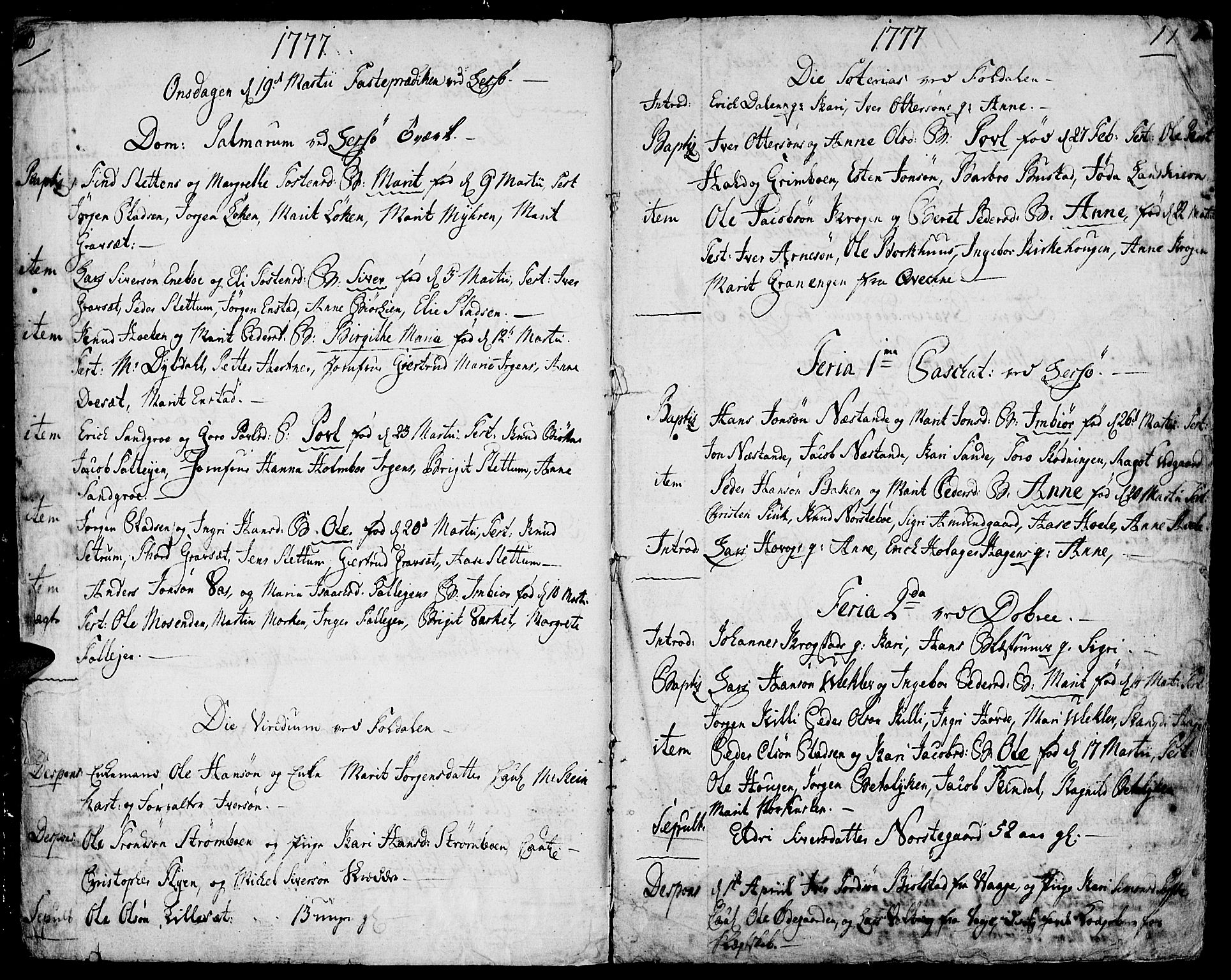 Lesja prestekontor, AV/SAH-PREST-068/H/Ha/Haa/L0003: Parish register (official) no. 3, 1777-1819, p. 10-11