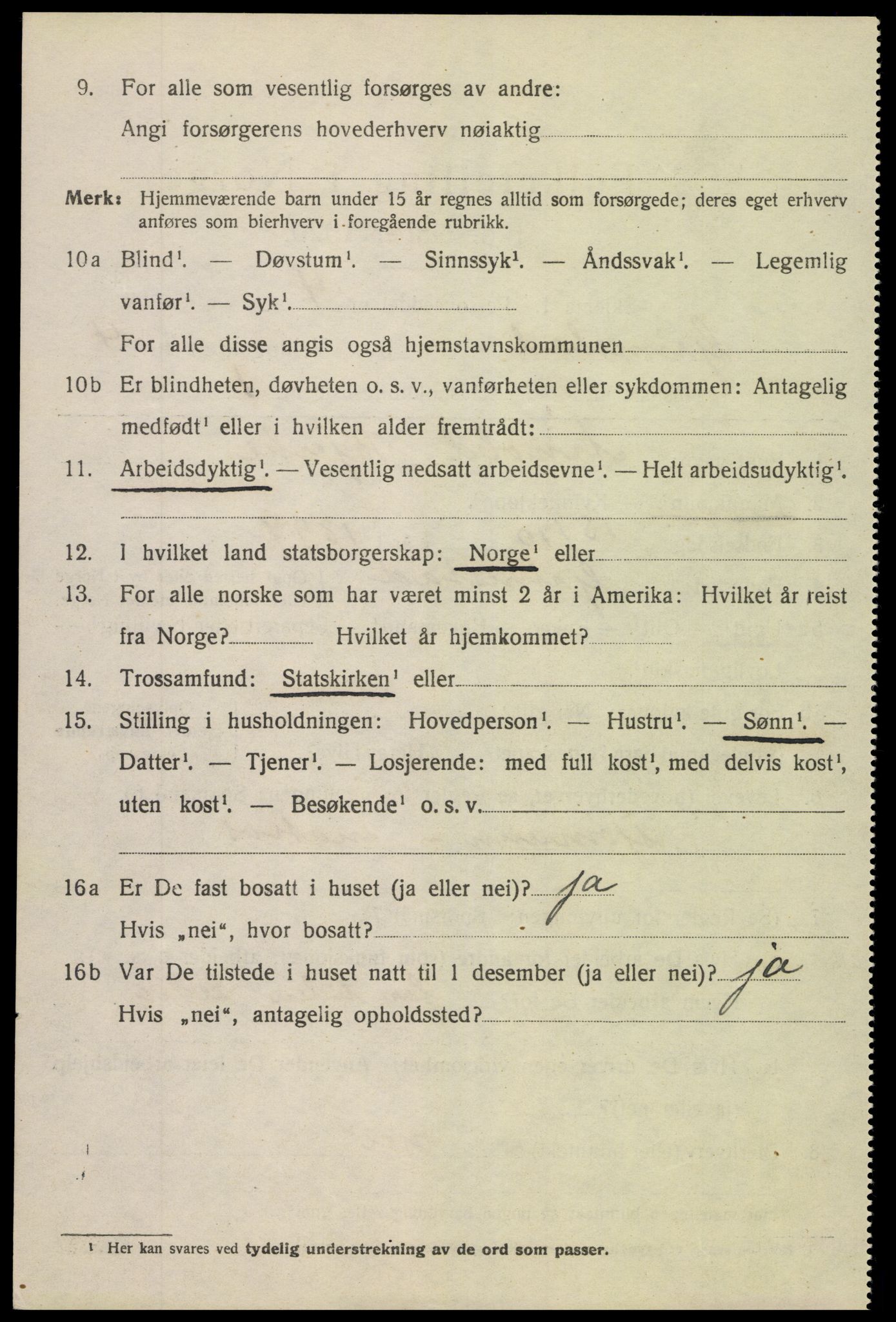 SAK, 1920 census for Grimstad, 1920, p. 5762