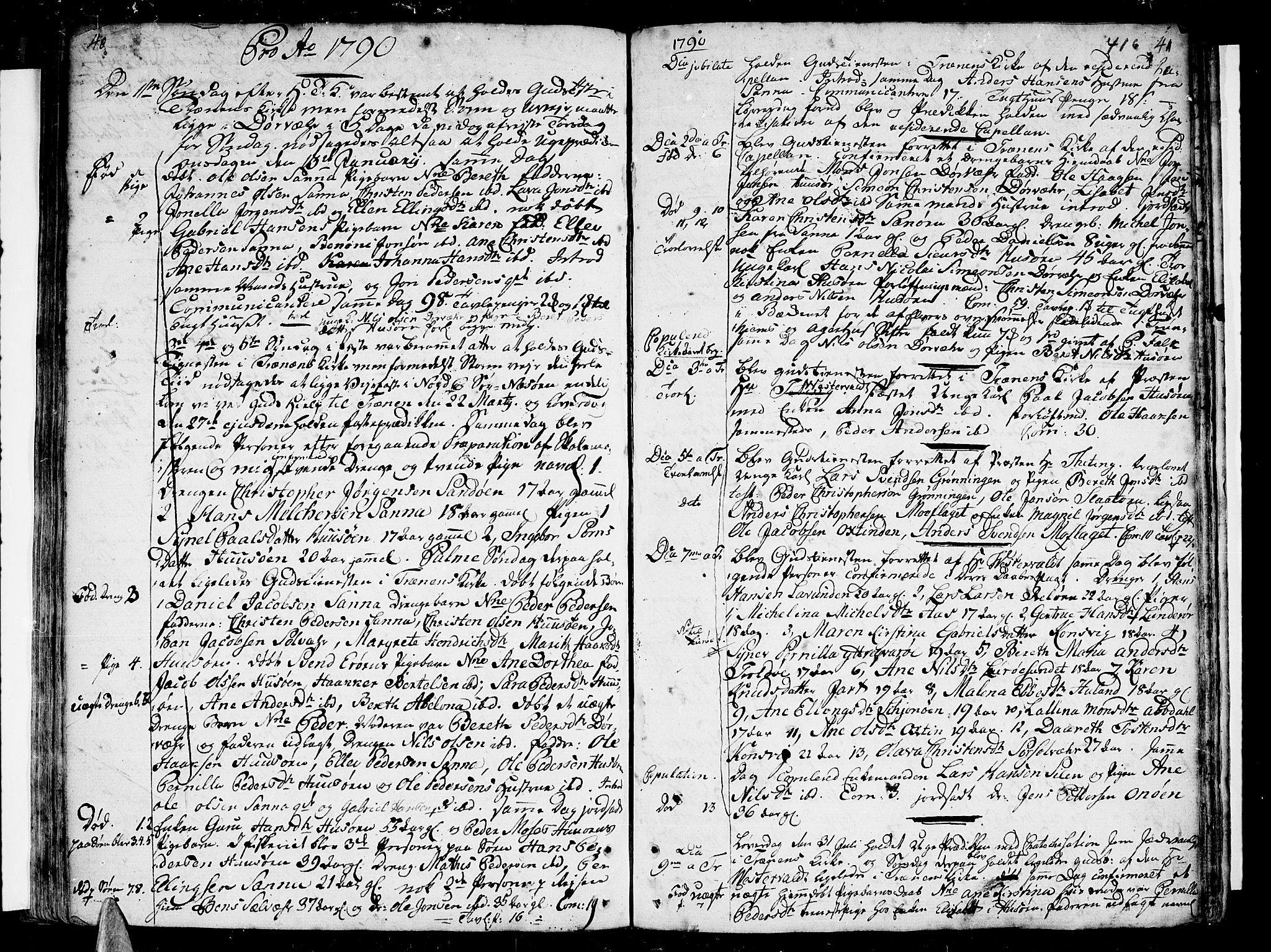 Ministerialprotokoller, klokkerbøker og fødselsregistre - Nordland, SAT/A-1459/839/L0563: Parish register (official) no. 839A01 /2, 1768-1824, p. 40-41