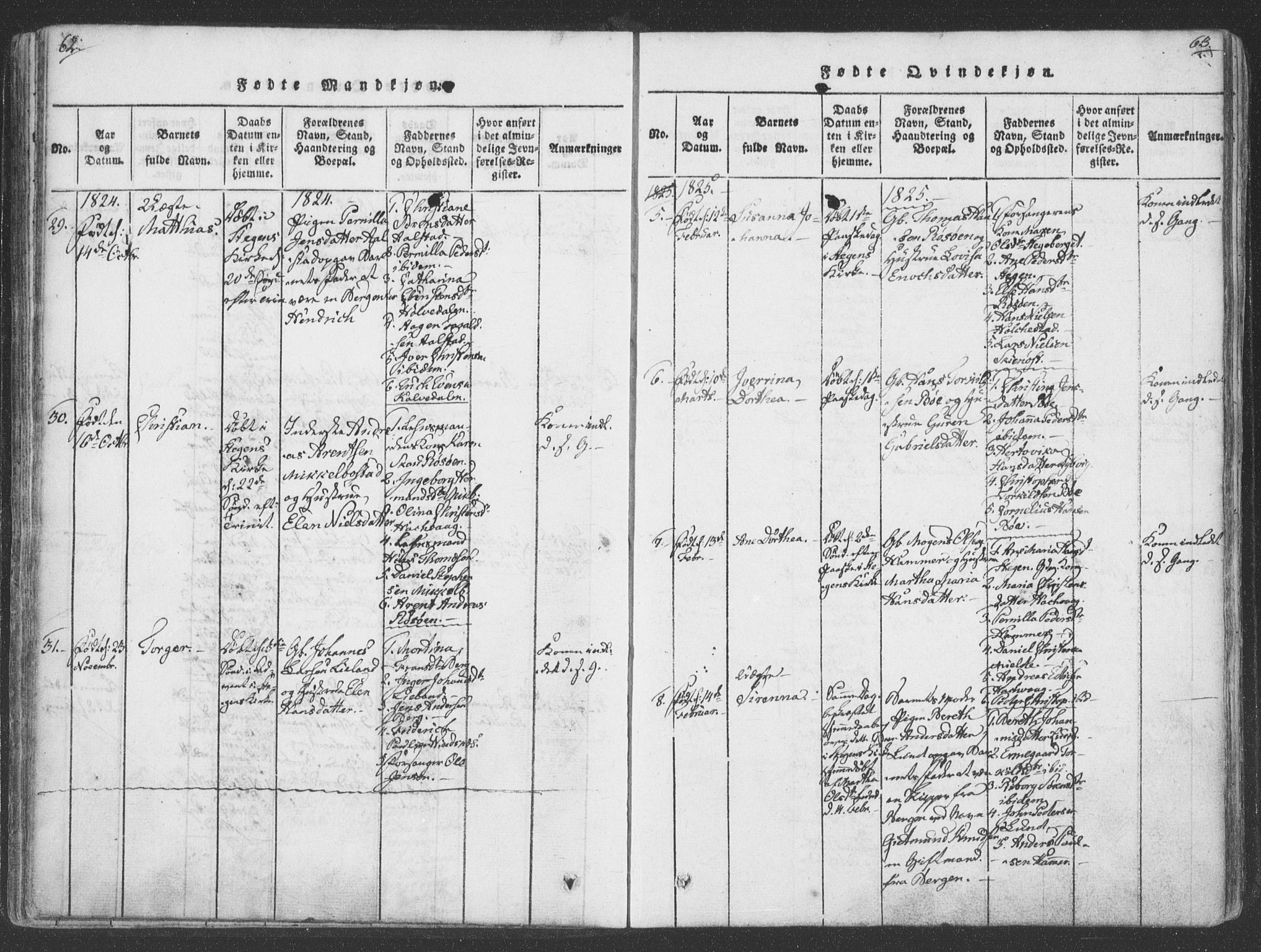 Ministerialprotokoller, klokkerbøker og fødselsregistre - Nordland, AV/SAT-A-1459/855/L0798: Parish register (official) no. 855A06, 1821-1835, p. 62-63