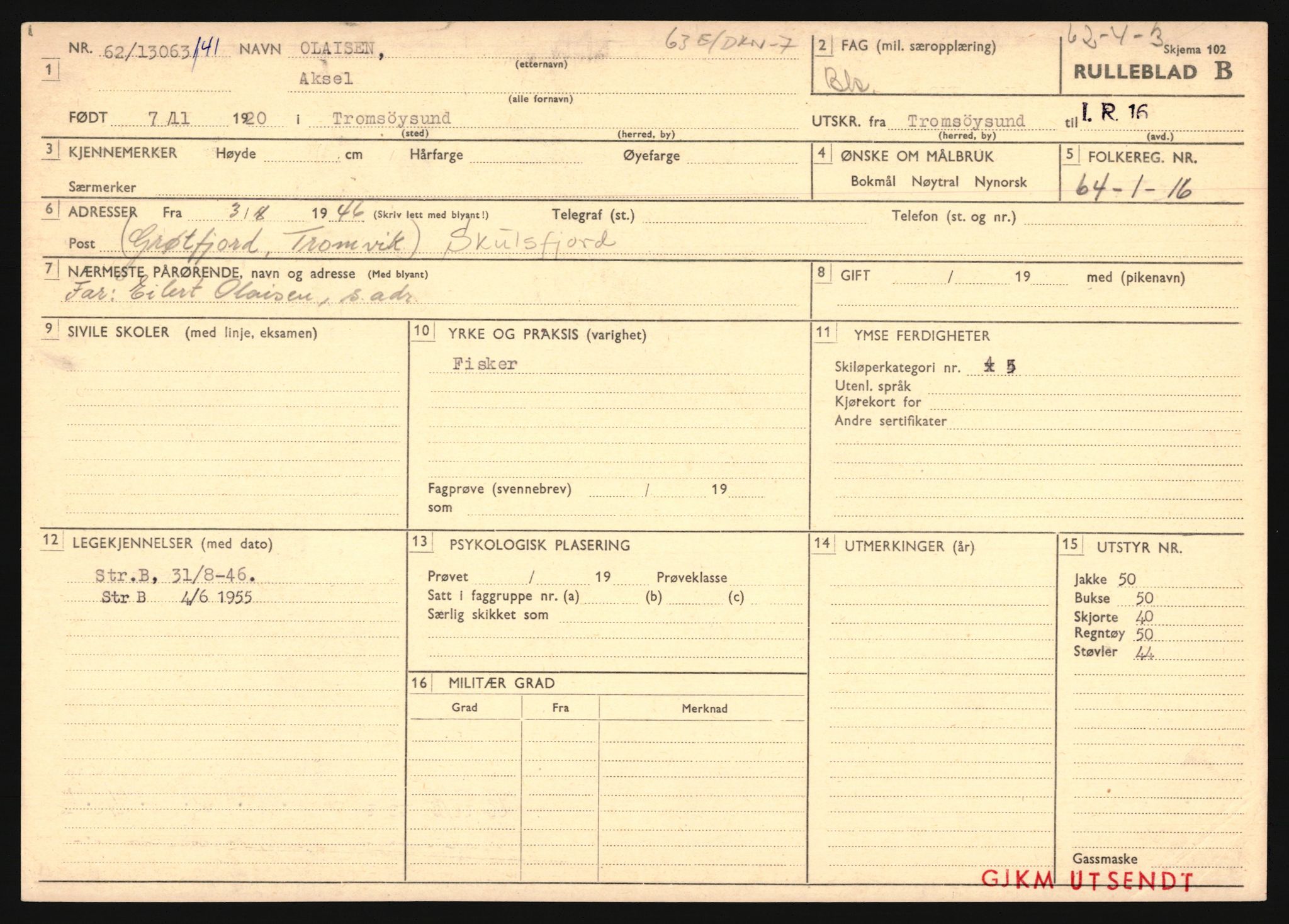 Forsvaret, Troms infanteriregiment nr. 16, AV/RA-RAFA-3146/P/Pa/L0024/0002: Rulleblad / Rulleblad for regimentets menige mannskaper, årsklasse 1941, 1941, p. 364