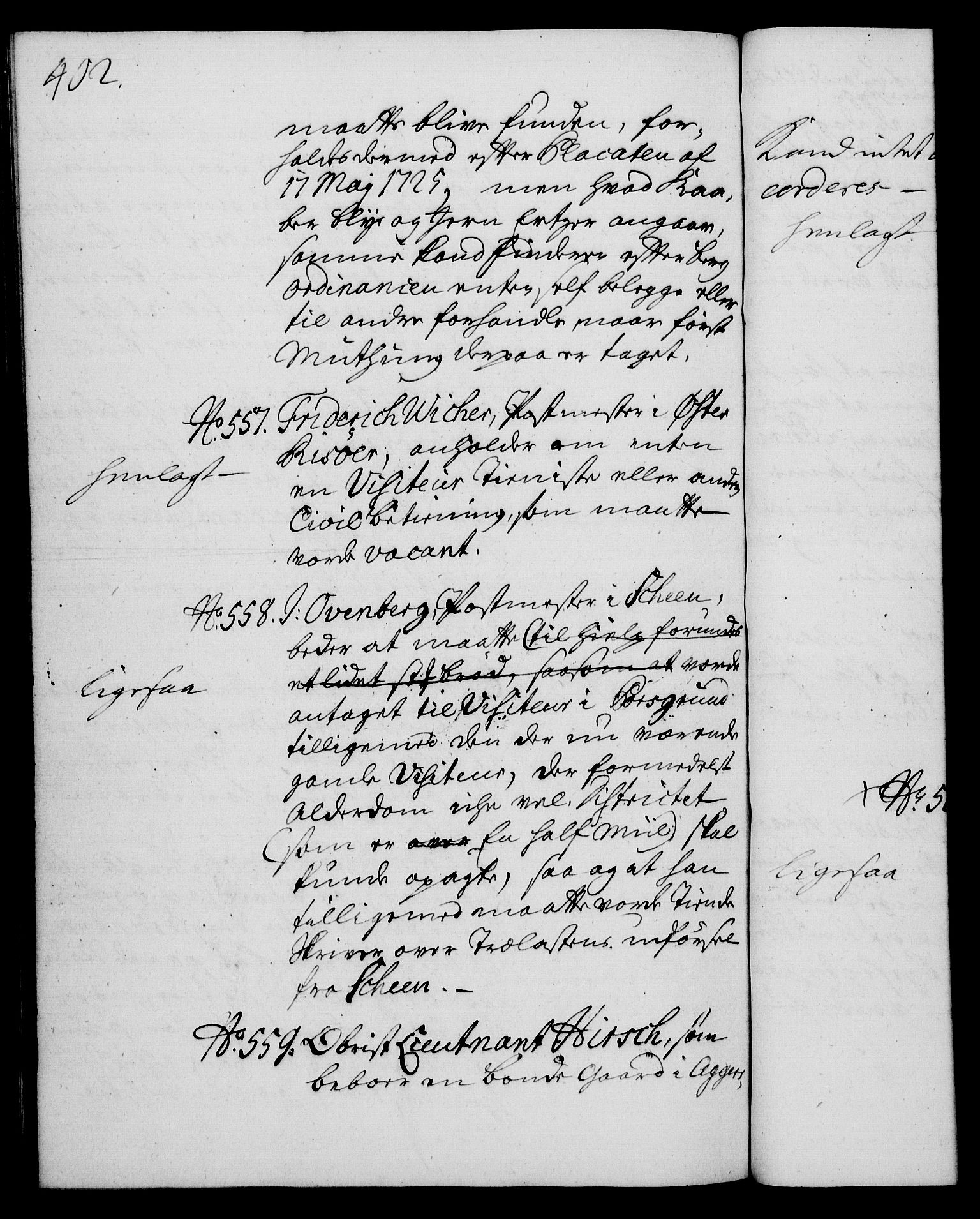 Rentekammeret, Kammerkanselliet, AV/RA-EA-3111/G/Gh/Gha/L0015: Norsk ekstraktmemorialprotokoll (merket RK 53.60), 1733, p. 402