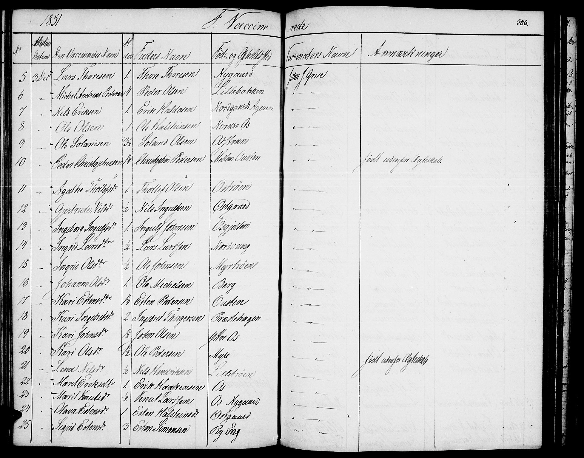 Tolga prestekontor, AV/SAH-PREST-062/K/L0005: Parish register (official) no. 5, 1836-1852, p. 306