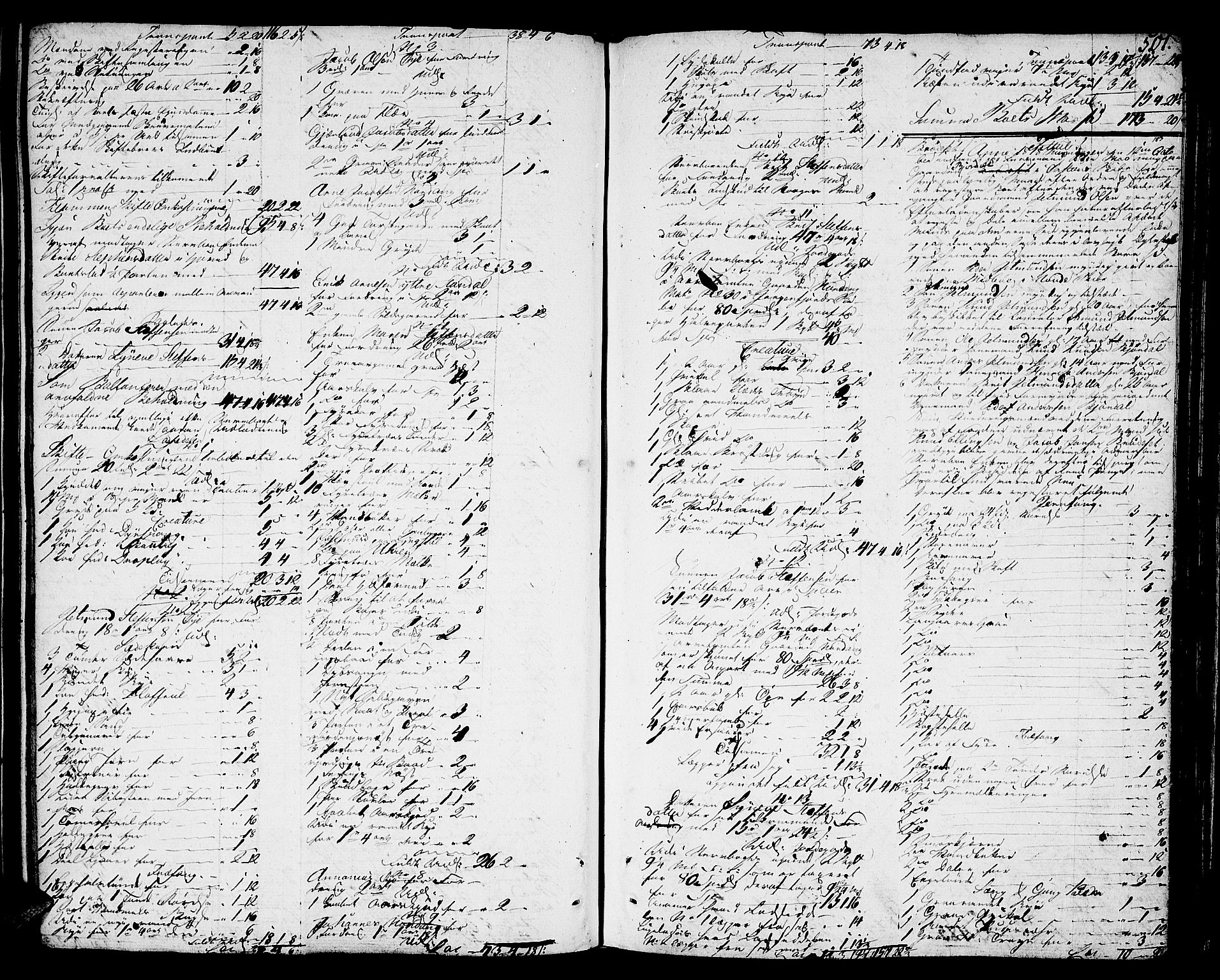 Søre Sunnmøre sorenskriveri, AV/SAT-A-4122/1/3/3A/L0007: Skifte- / Skifteutloddings- / Skifteslutningsprotokollar, 1816-1819, p. 500b-501a
