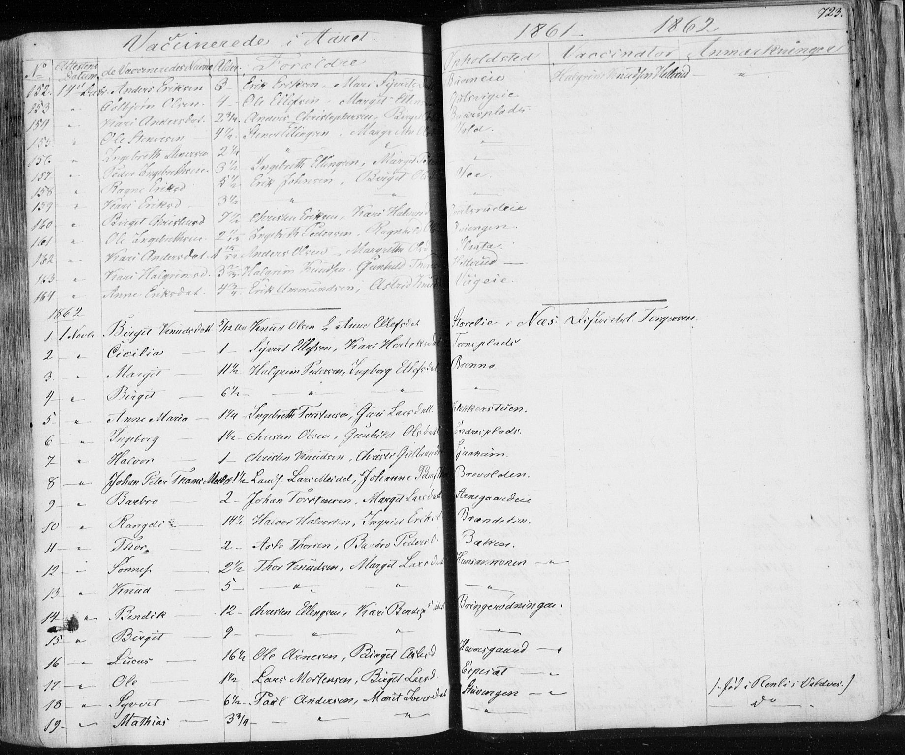 Nes kirkebøker, SAKO/A-236/F/Fa/L0009: Parish register (official) no. 9, 1834-1863, p. 723