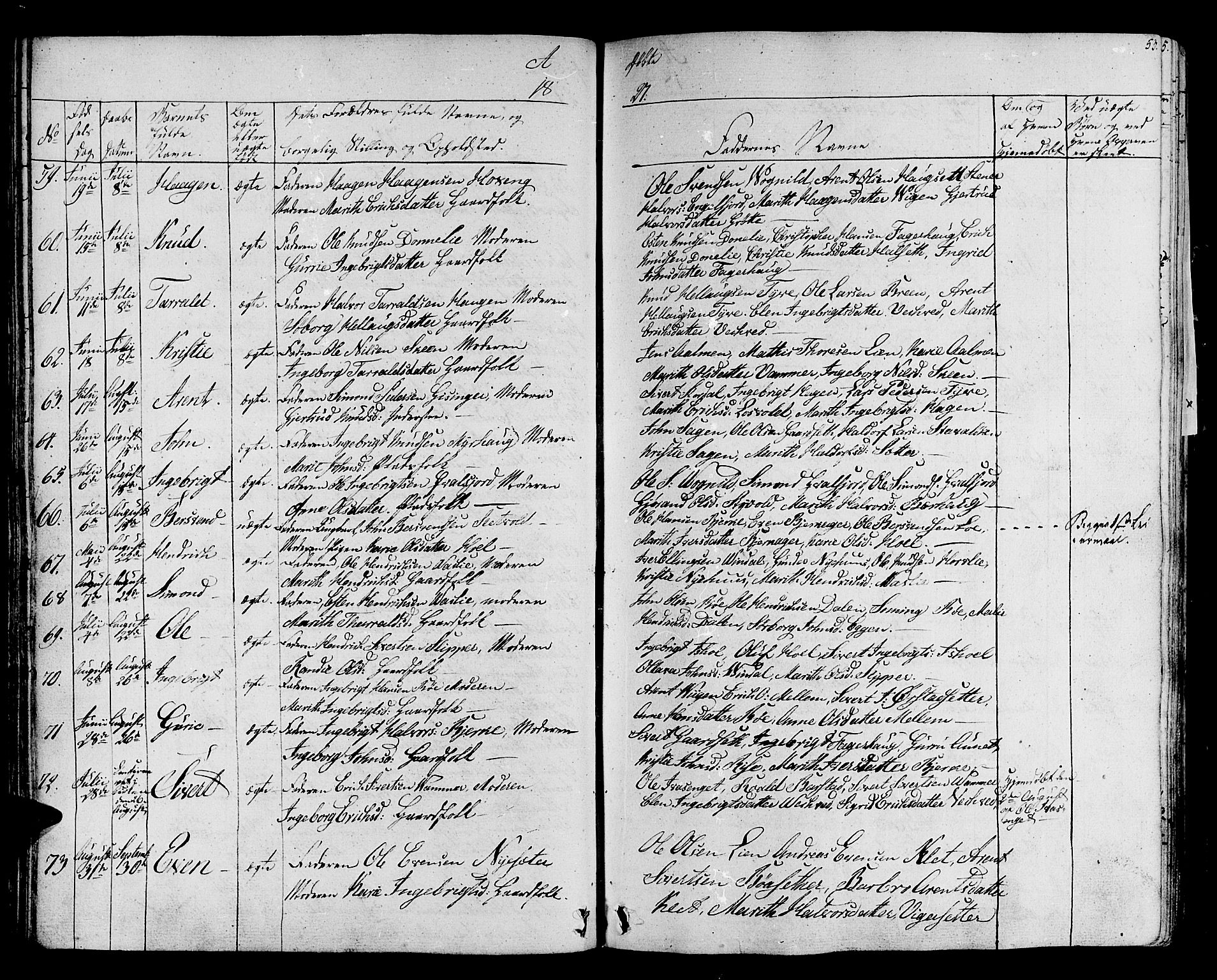 Ministerialprotokoller, klokkerbøker og fødselsregistre - Sør-Trøndelag, SAT/A-1456/678/L0897: Parish register (official) no. 678A06-07, 1821-1847, p. 53