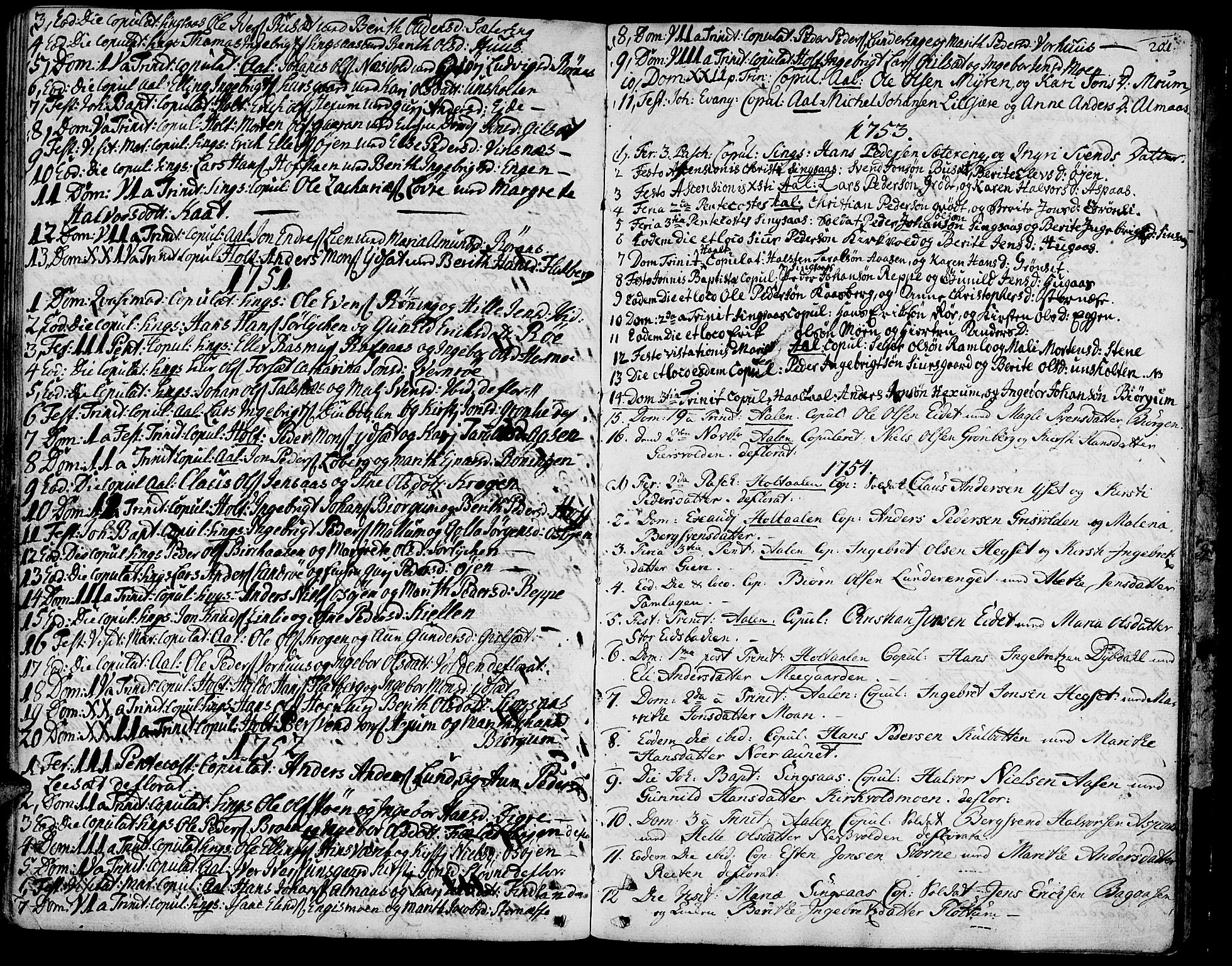 Ministerialprotokoller, klokkerbøker og fødselsregistre - Sør-Trøndelag, SAT/A-1456/685/L0952: Parish register (official) no. 685A01, 1745-1804, p. 201