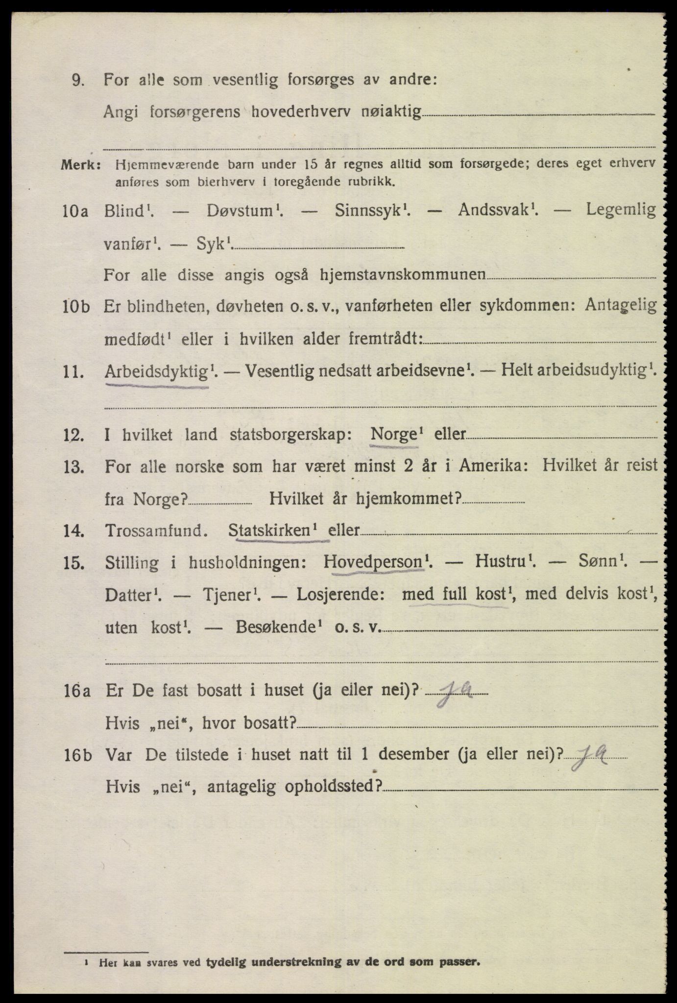 SAK, 1920 census for Kvinesdal, 1920, p. 1940