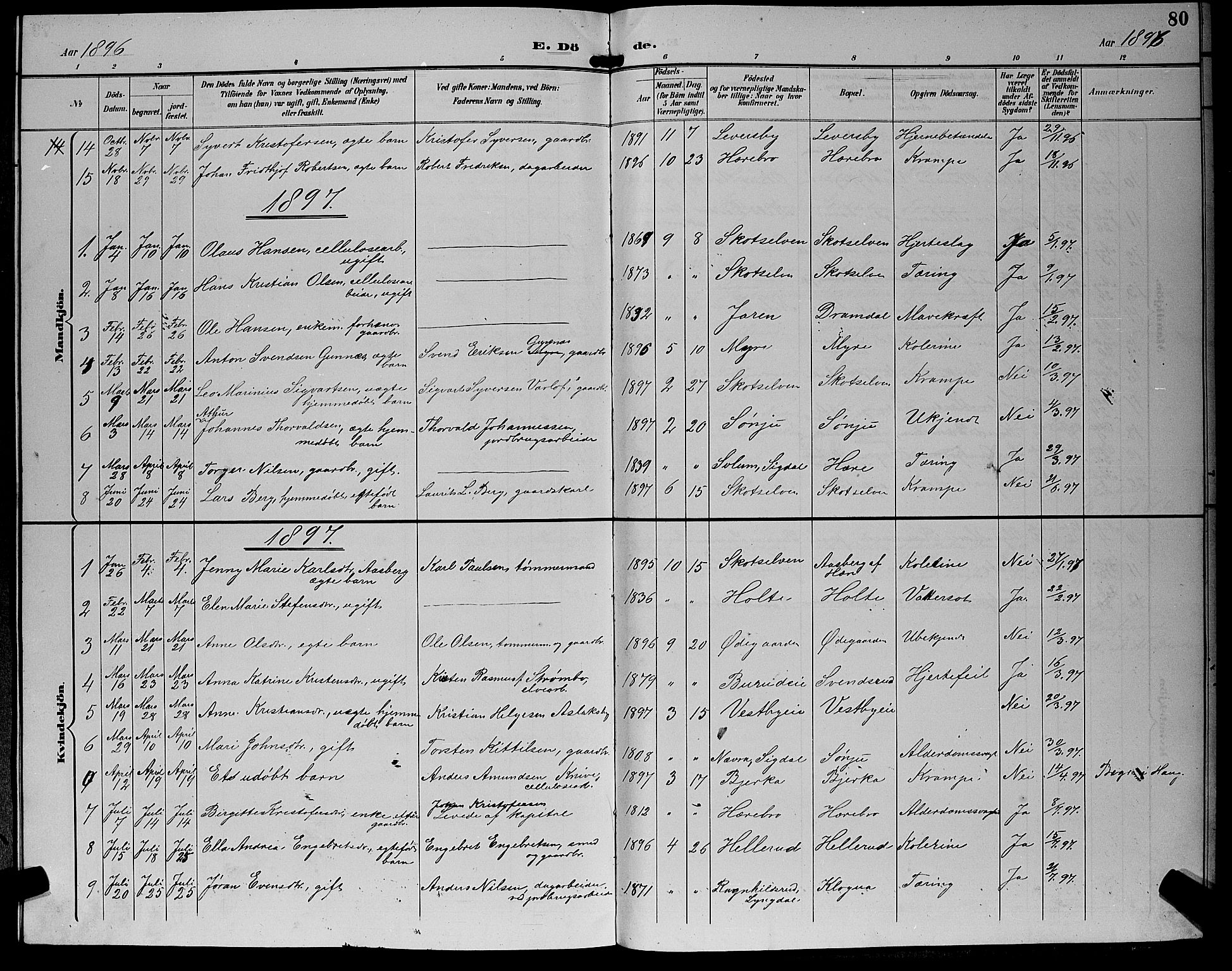 Eiker kirkebøker, AV/SAKO-A-4/G/Gb/L0004: Parish register (copy) no. II 4, 1894-1900, p. 80