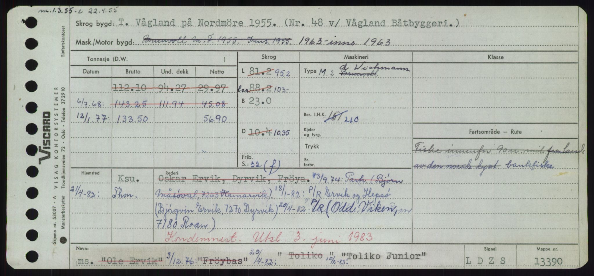 Sjøfartsdirektoratet med forløpere, Skipsmålingen, RA/S-1627/H/Hd/L0039: Fartøy, Ti-Tø, p. 137