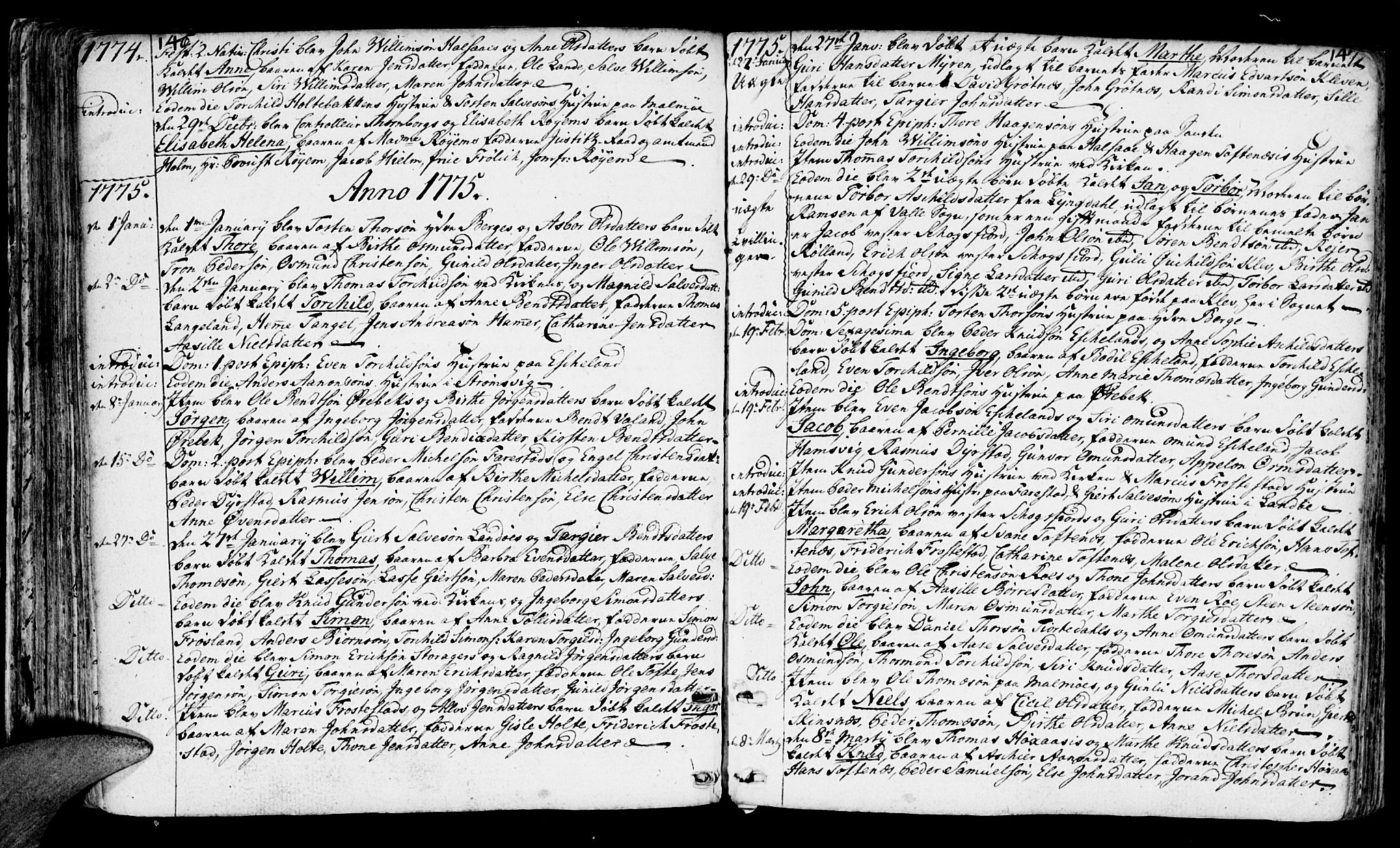 Mandal sokneprestkontor, AV/SAK-1111-0030/F/Fa/Faa/L0003: Parish register (official) no. A 3, 1748-1794, p. 146-147