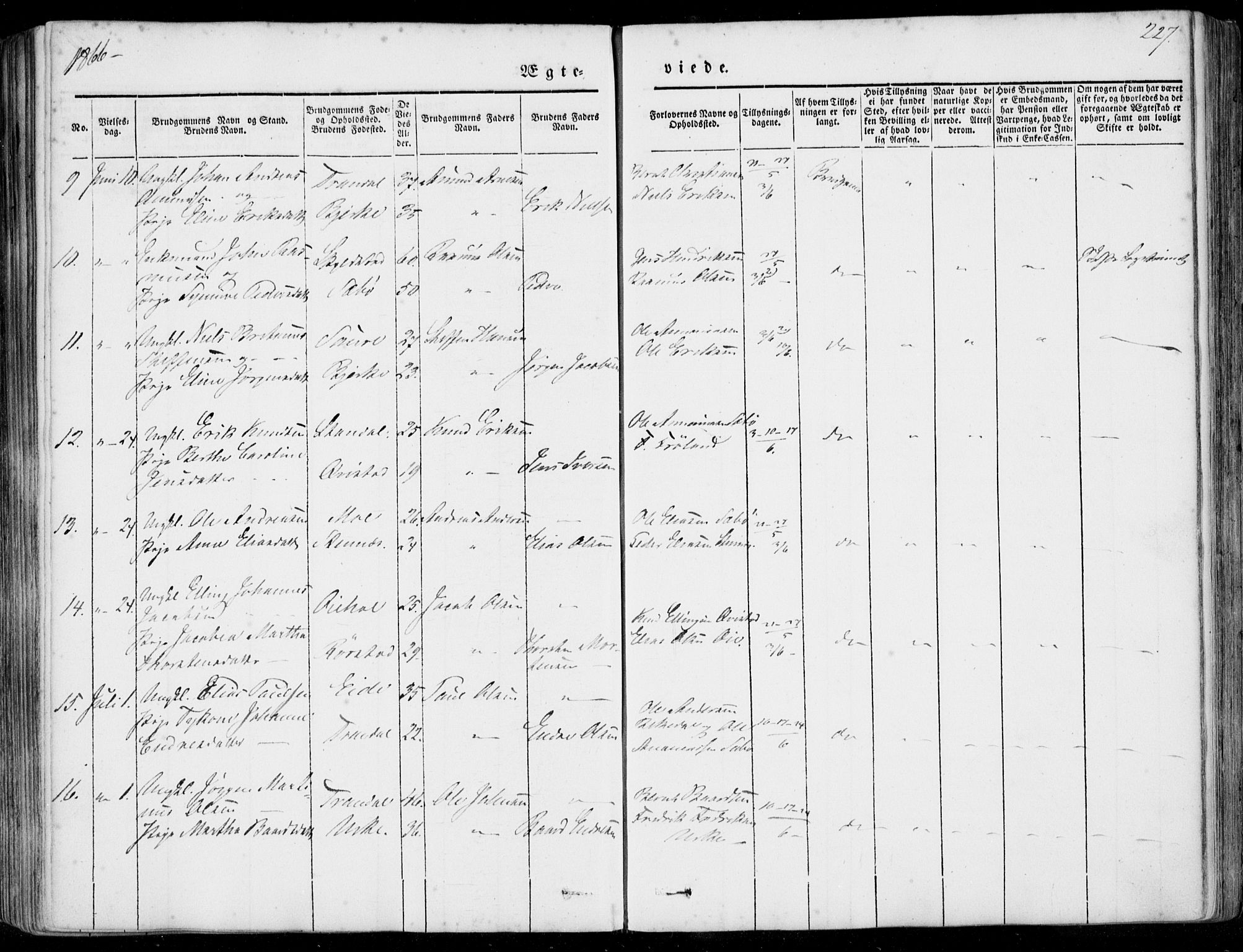 Ministerialprotokoller, klokkerbøker og fødselsregistre - Møre og Romsdal, AV/SAT-A-1454/515/L0209: Parish register (official) no. 515A05, 1847-1868, p. 227