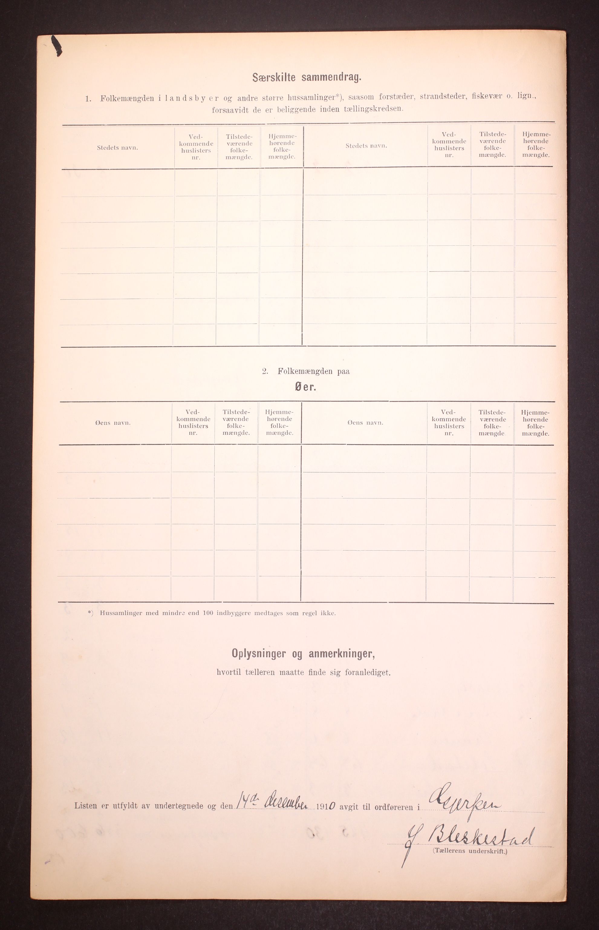 RA, 1910 census for Gjerpen, 1910, p. 46