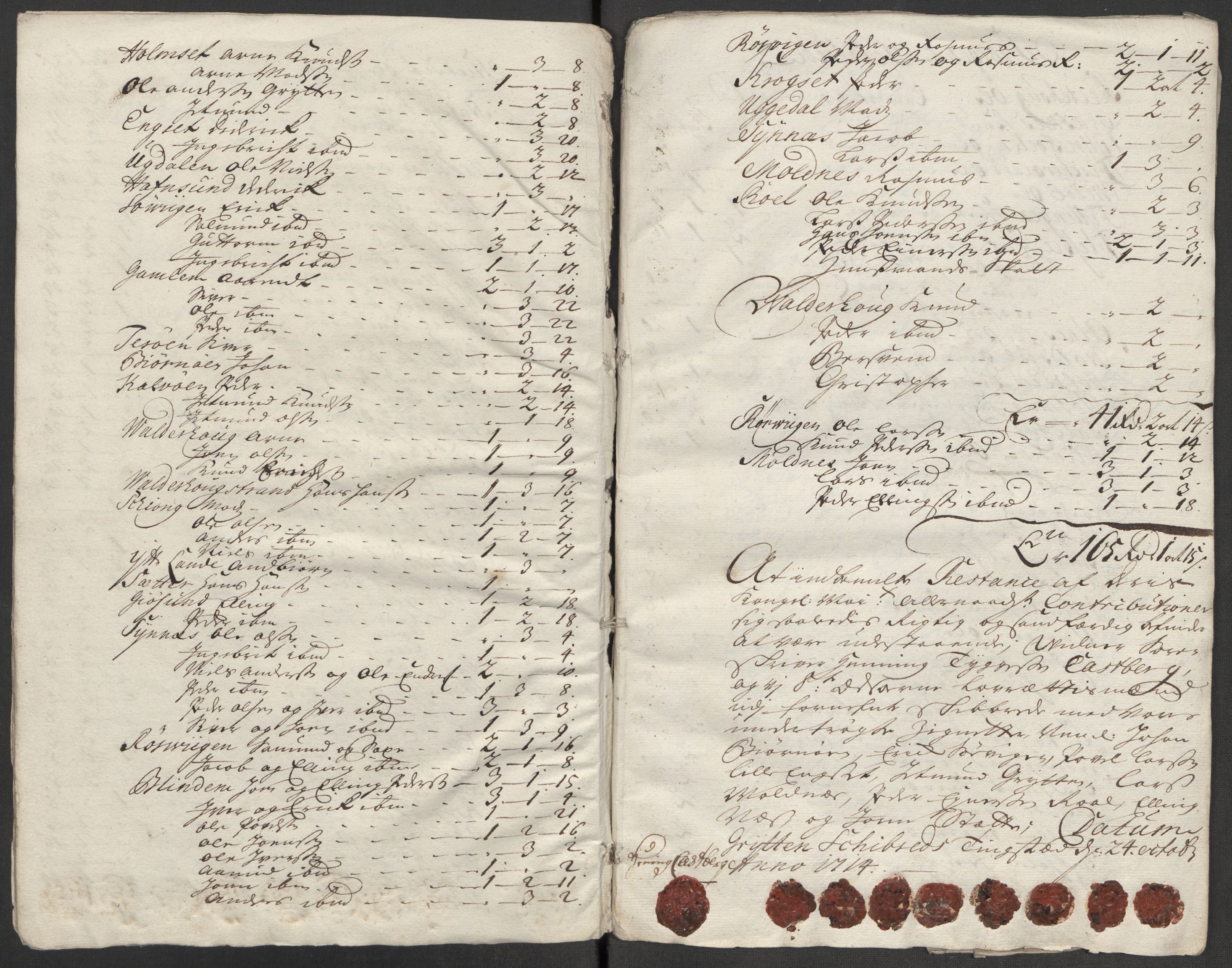 Rentekammeret inntil 1814, Reviderte regnskaper, Fogderegnskap, AV/RA-EA-4092/R54/L3566: Fogderegnskap Sunnmøre, 1714, p. 269