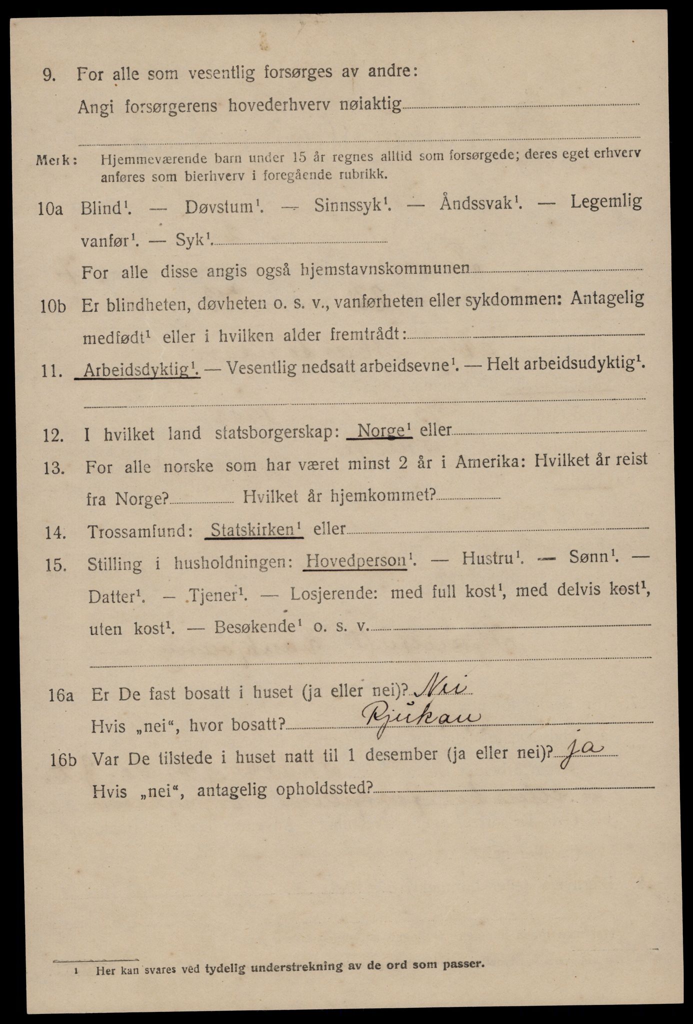 SAKO, 1920 census for Tinn, 1920, p. 5079