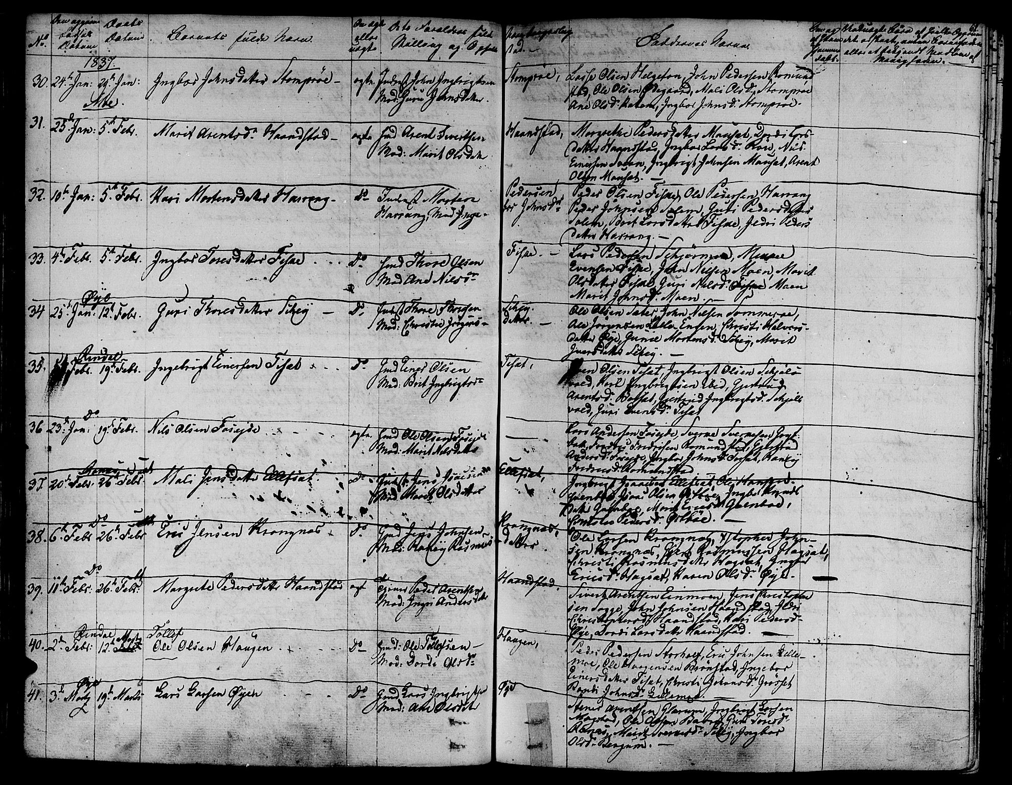 Ministerialprotokoller, klokkerbøker og fødselsregistre - Møre og Romsdal, AV/SAT-A-1454/595/L1042: Parish register (official) no. 595A04, 1829-1843, p. 62