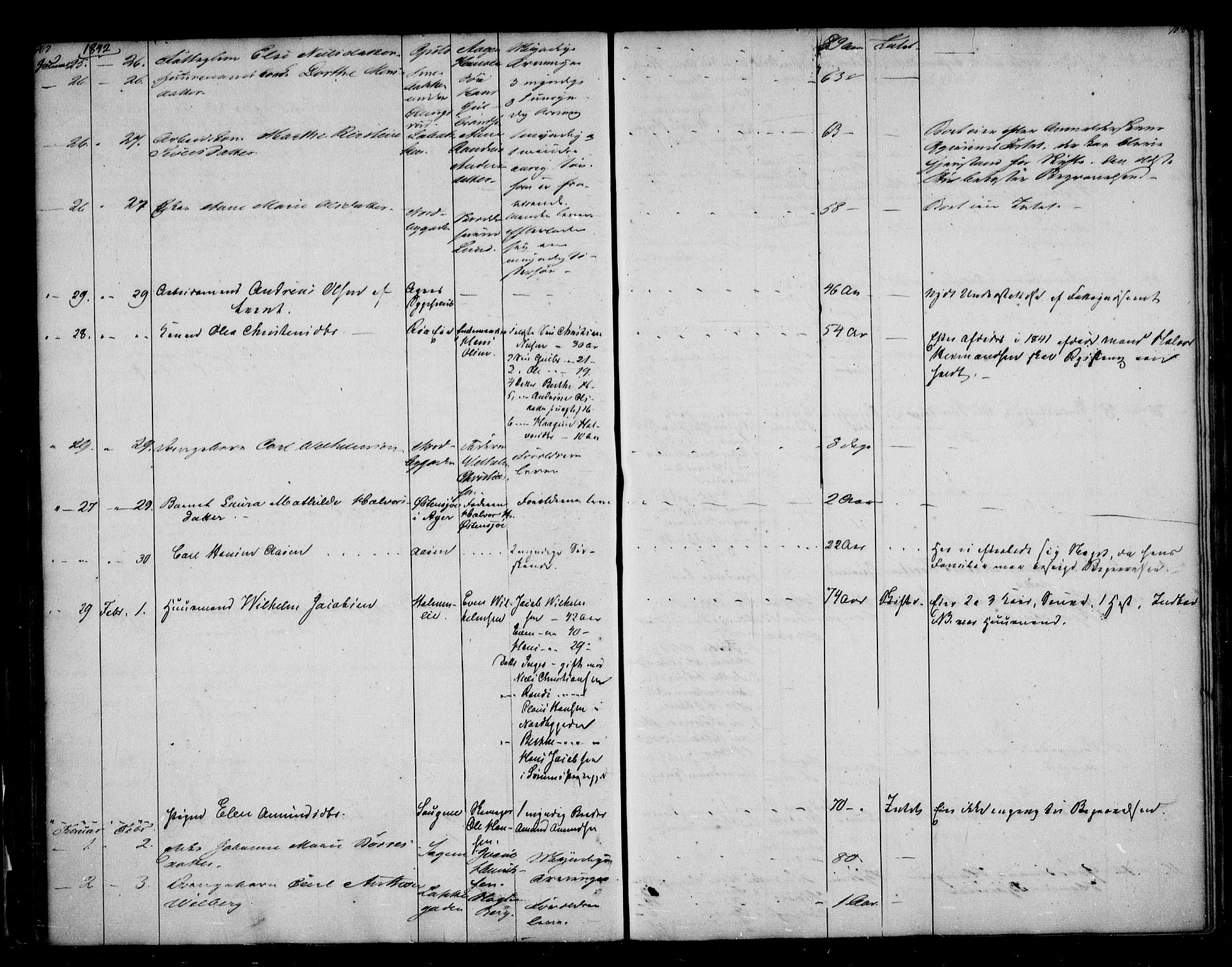 Aker sorenskriveri, AV/SAO-A-10895/H/Ha/Haa/L0002: Dødsanmeldelsesprotokoll, 1839-1850, p. 107-108