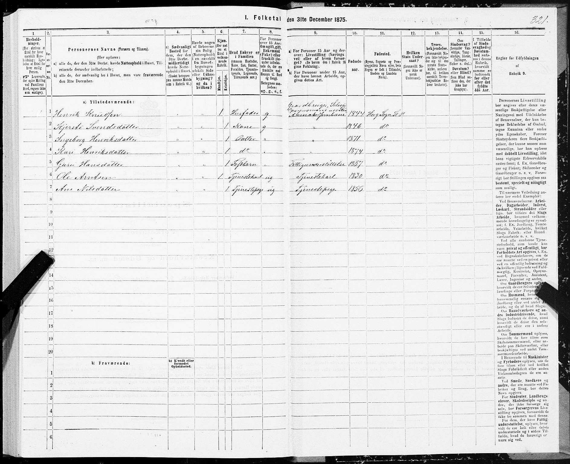 SAT, 1875 census for 1648P Støren, 1875, p. 5321