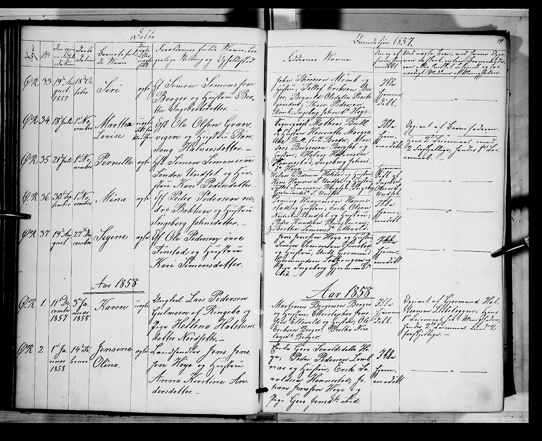 Rendalen prestekontor, SAH/PREST-054/H/Ha/Haa/L0005: Parish register (official) no. 5, 1853-1866, p. 49