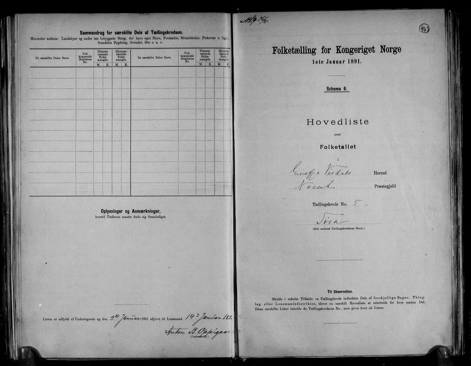 RA, 1891 census for 1542 Eresfjord og Vistdal, 1891, p. 12