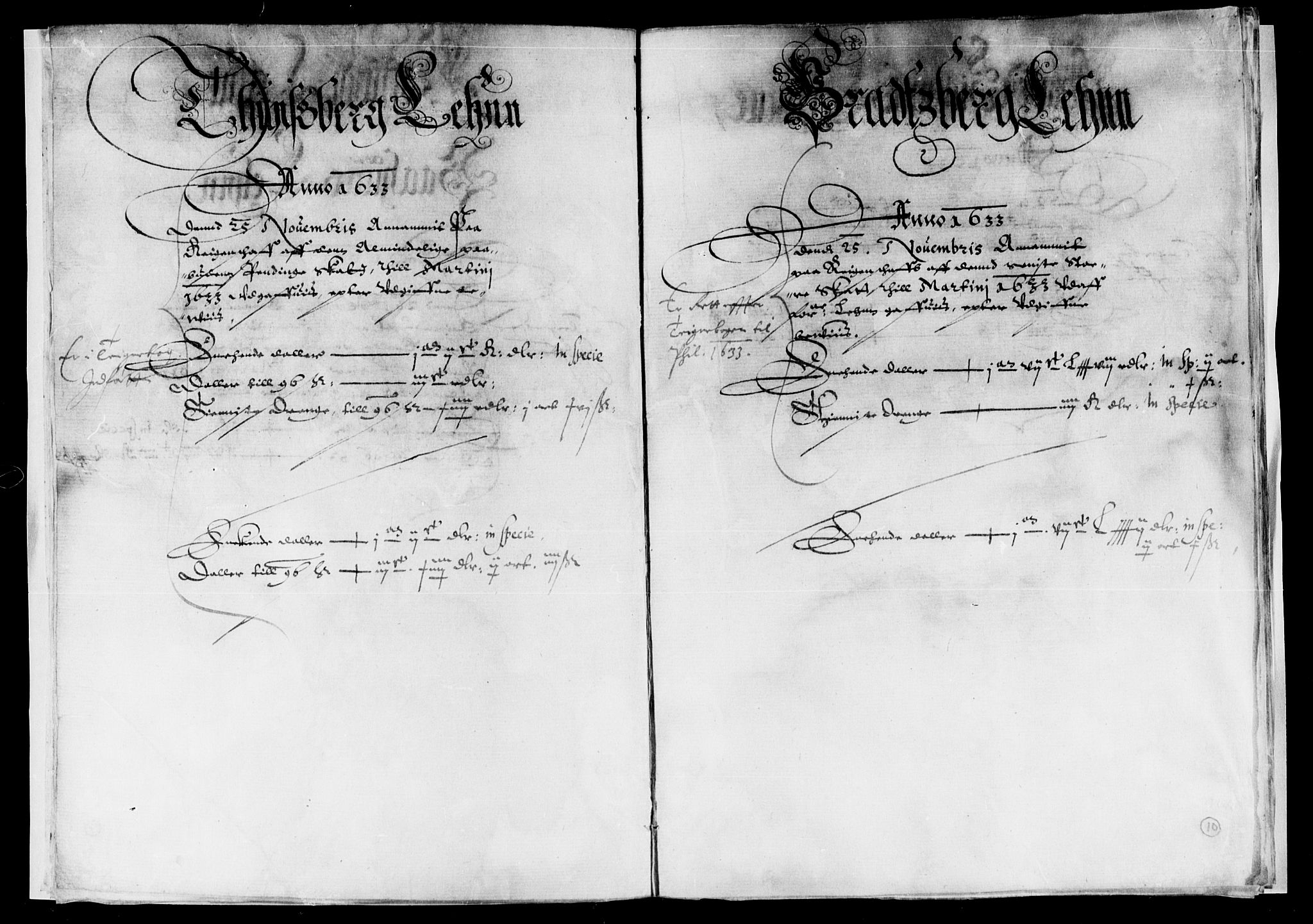 Rentekammeret inntil 1814, Reviderte regnskaper, Lensregnskaper, AV/RA-EA-5023/R/Rb/Rba/L0116: Akershus len, 1633-1634