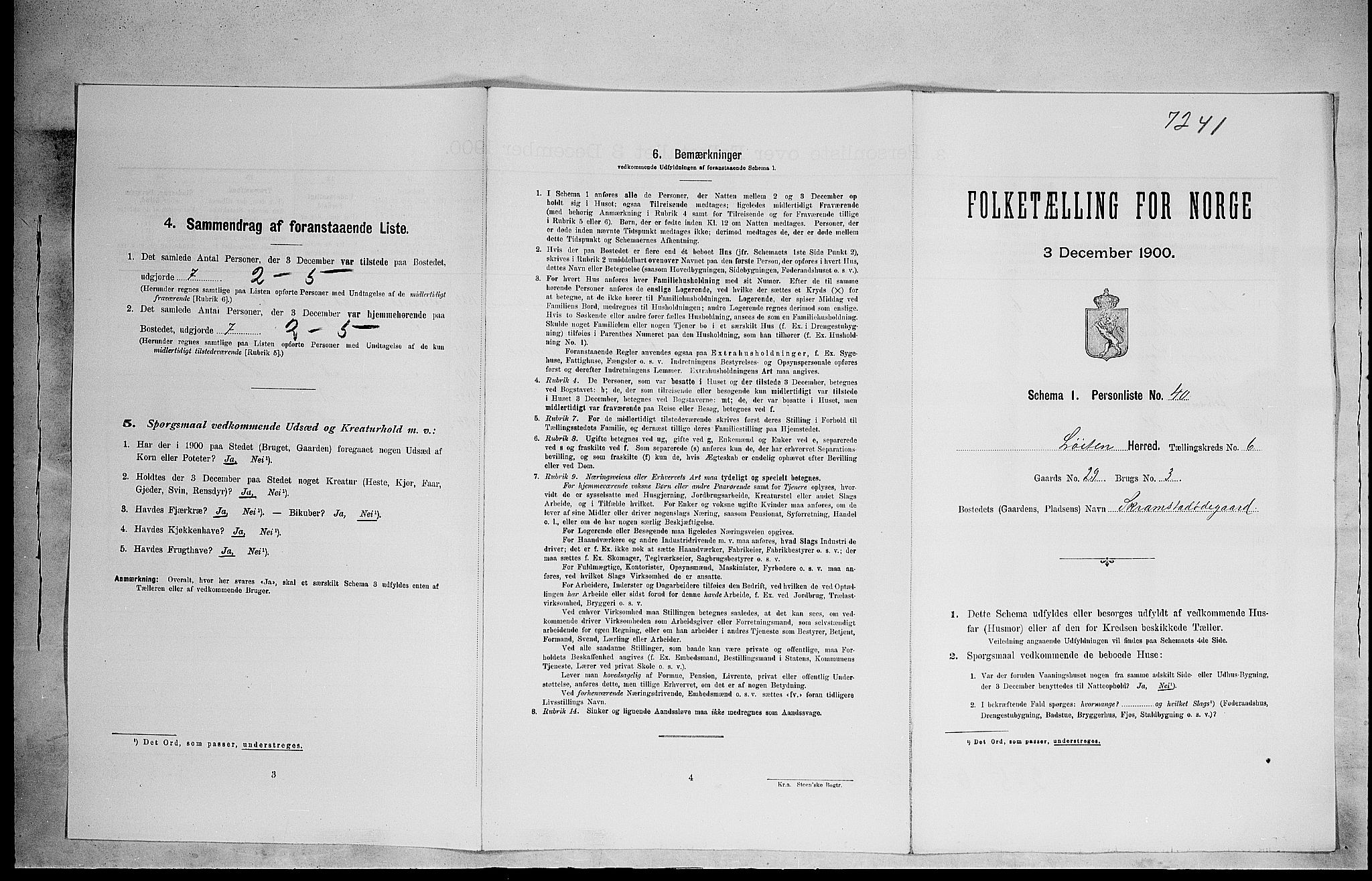 SAH, 1900 census for Løten, 1900, p. 1549