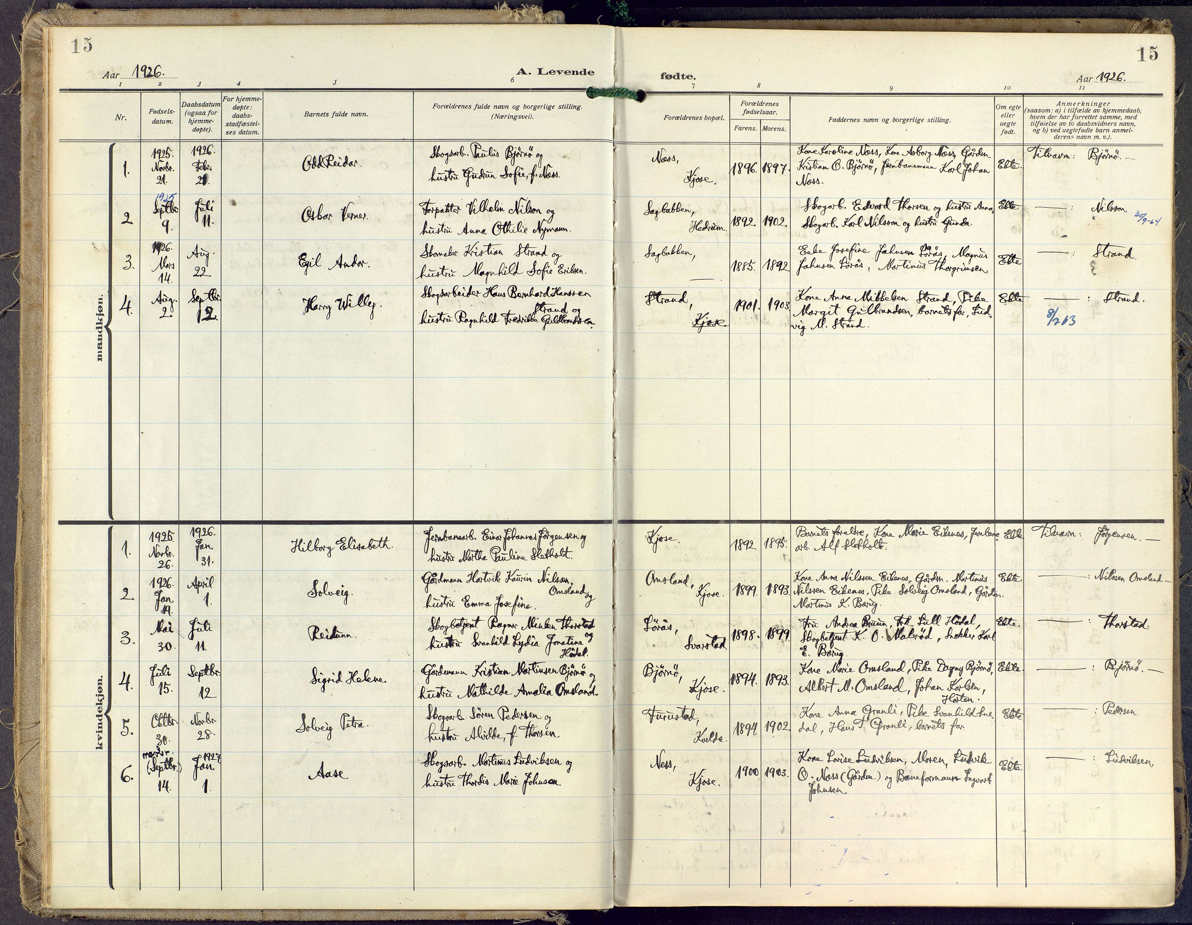 Brunlanes kirkebøker, SAKO/A-342/F/Fd/L0002: Parish register (official) no. IV 2, 1918-1958, p. 15
