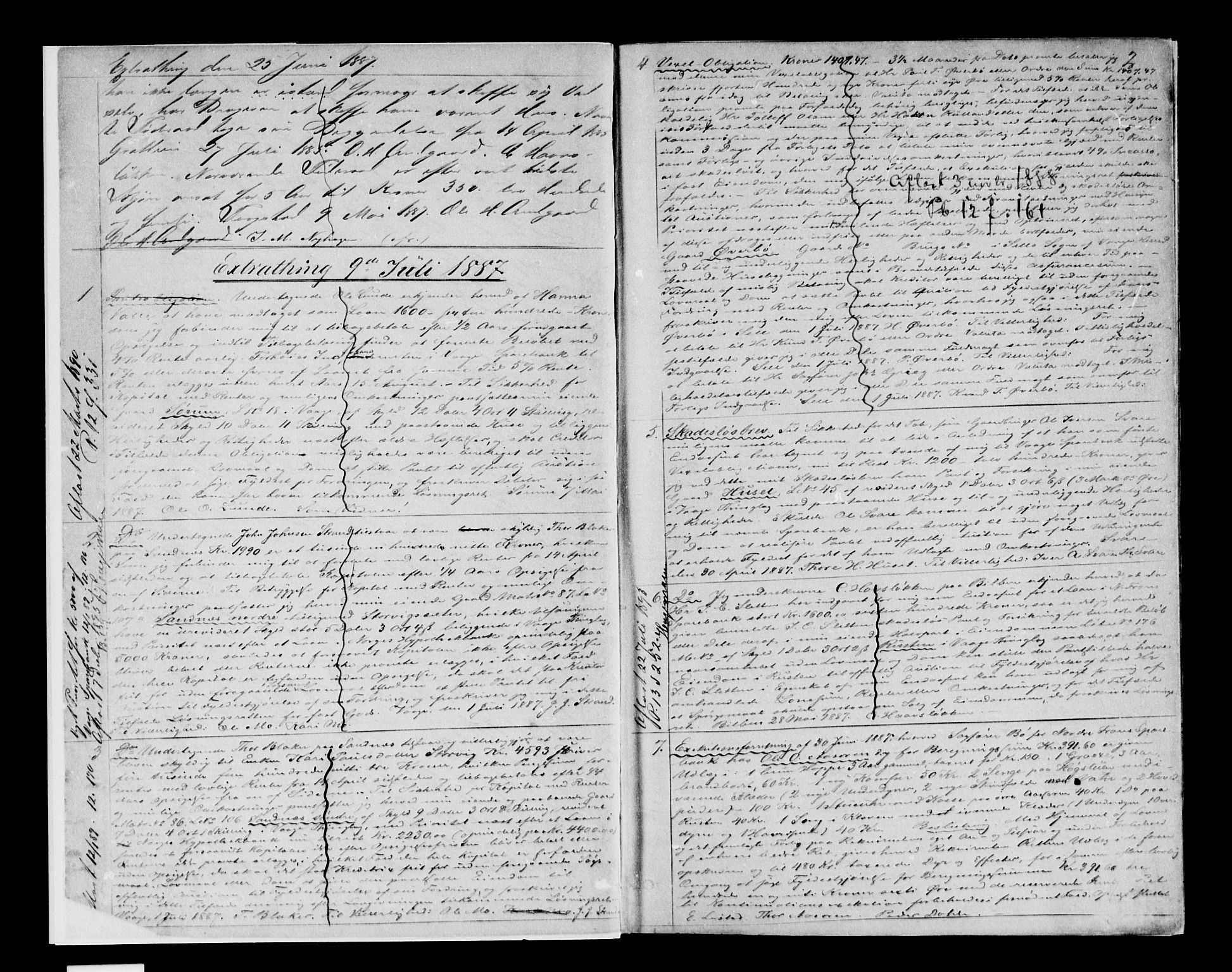 Nord-Gudbrandsdal tingrett, AV/SAH-TING-002/H/Hb/Hba/L0012: Mortgage book no. 12, 1887-1892, p. 2
